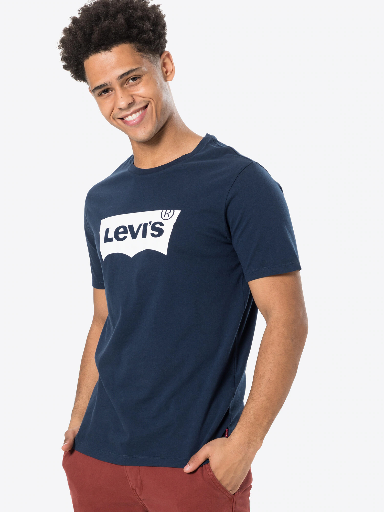 LEVI'S ® Tricou bleumarin / alb - Pled.ro