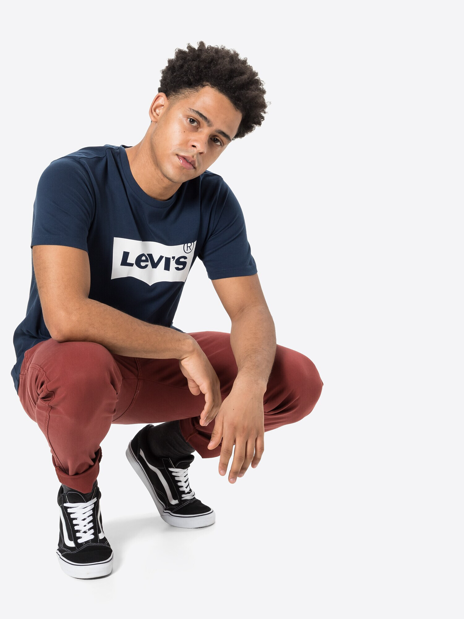 LEVI'S ® Tricou bleumarin / alb - Pled.ro