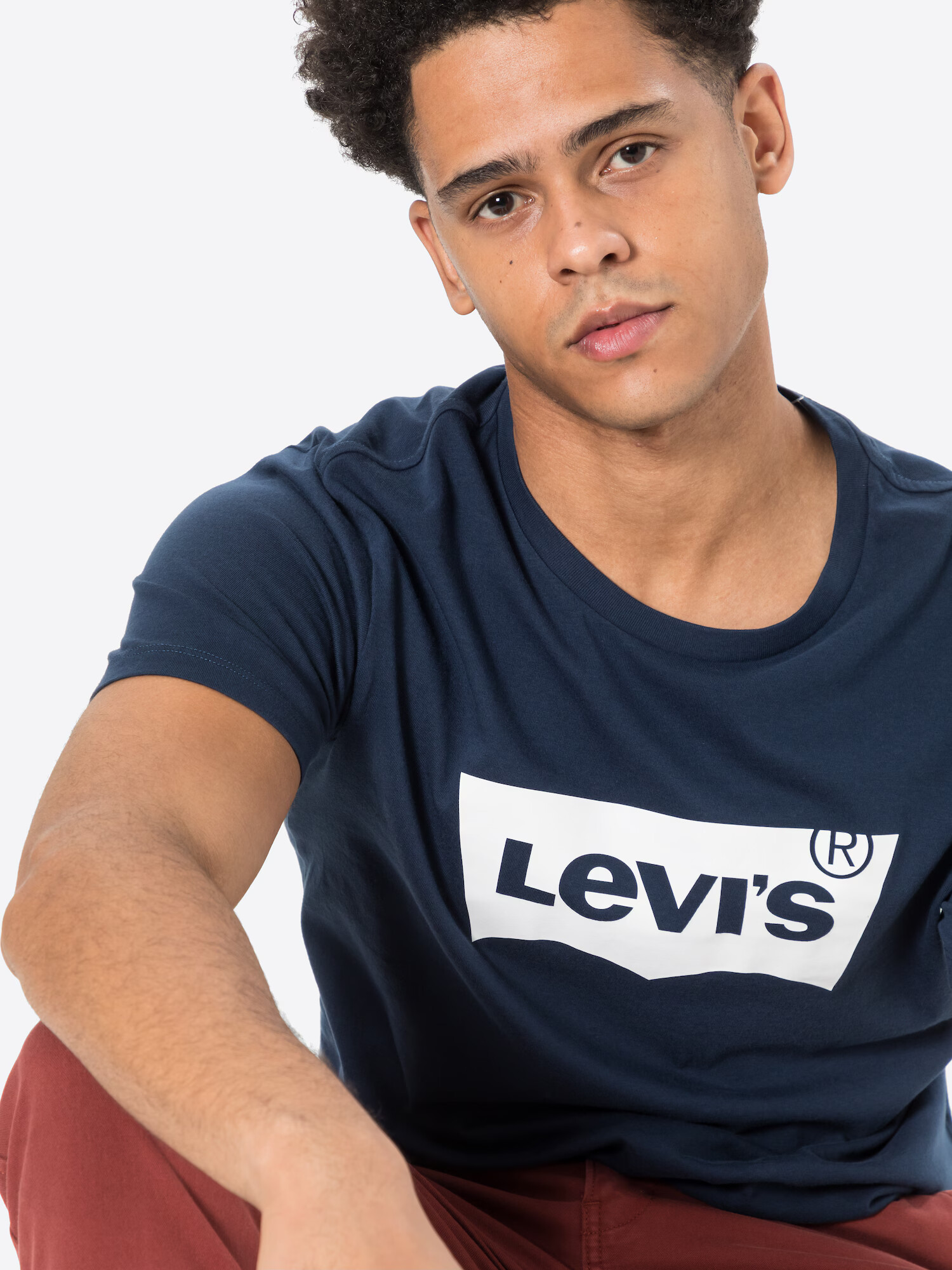 LEVI'S ® Tricou bleumarin / alb - Pled.ro