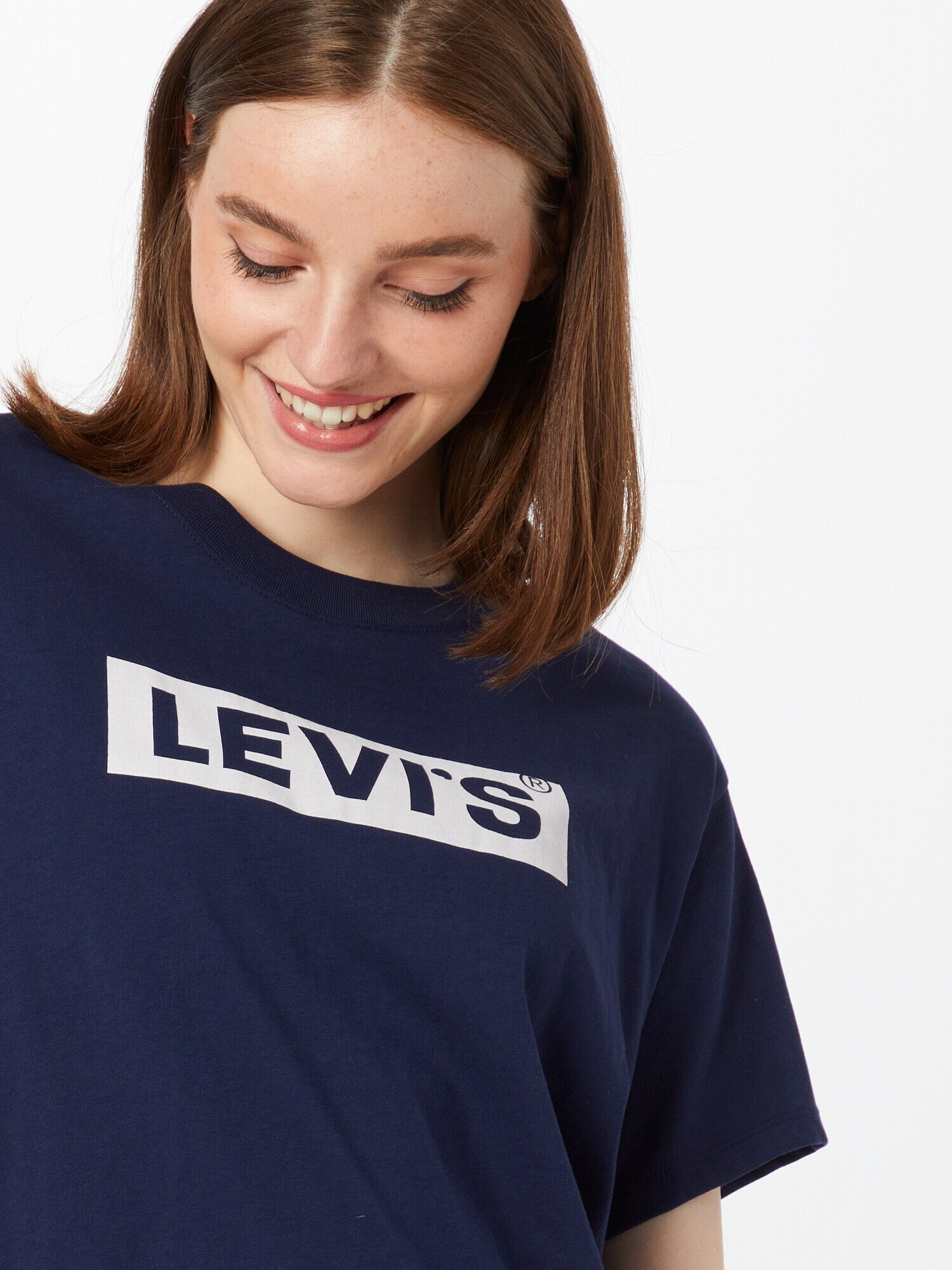 LEVI'S Tricou 'Jordie' albastru închis / alb - Pled.ro