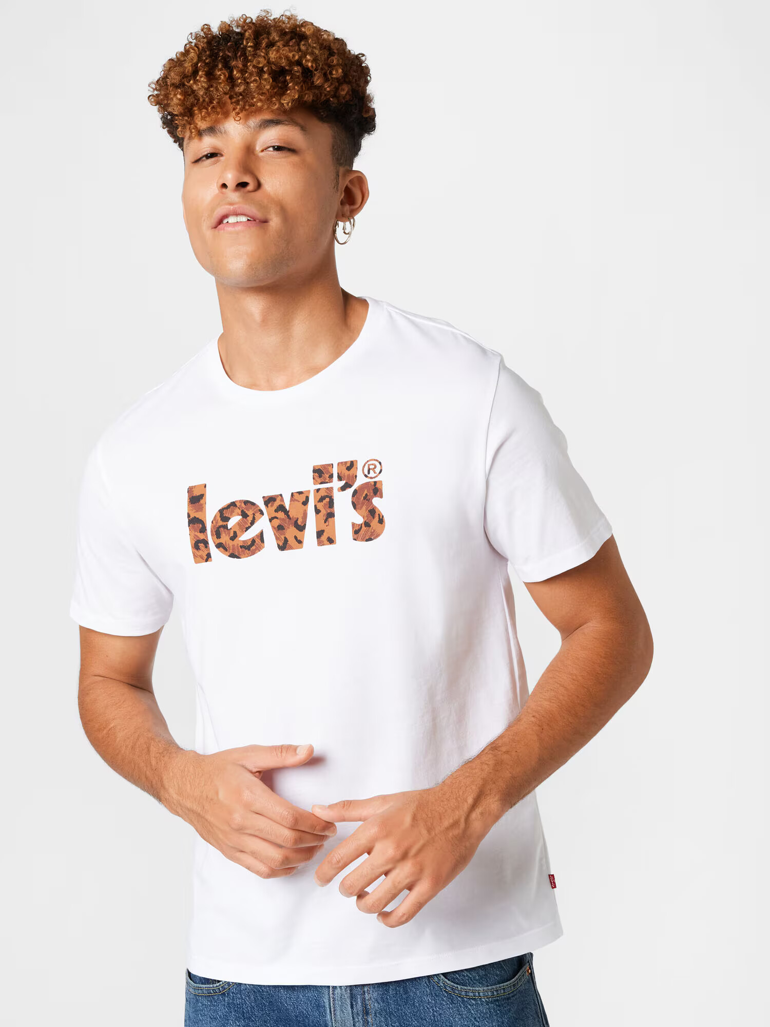 LEVI'S Tricou 'LSE_GRAPHIC CREWNECK TE NEUTRALS' maro / maro caramel / negru / alb - Pled.ro