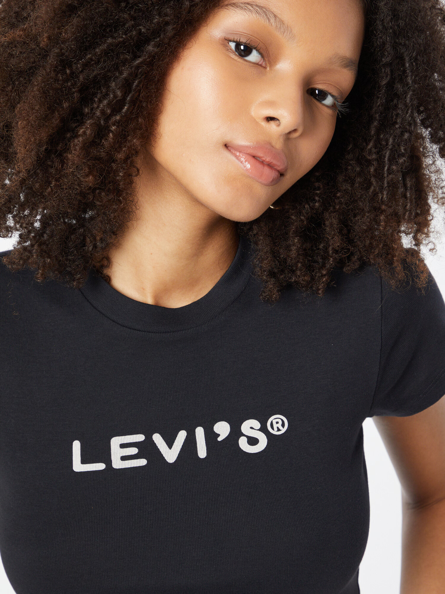 LEVI'S Tricou 'GRAPHIC MINI TEE BLACKS' negru / alb - Pled.ro