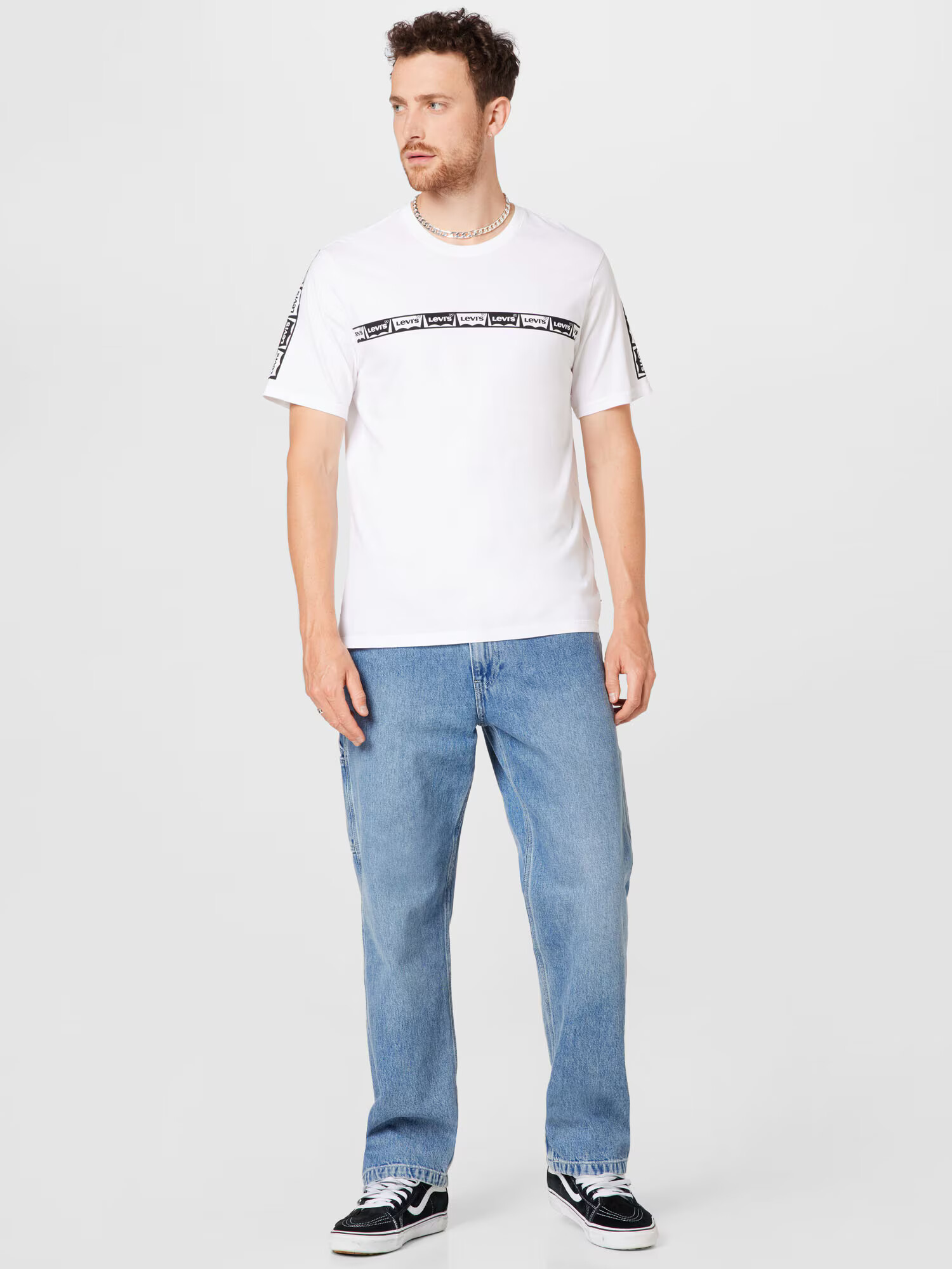 LEVI'S Tricou 'SS RELAXED FIT TEE NEUTRALS' negru / alb - Pled.ro