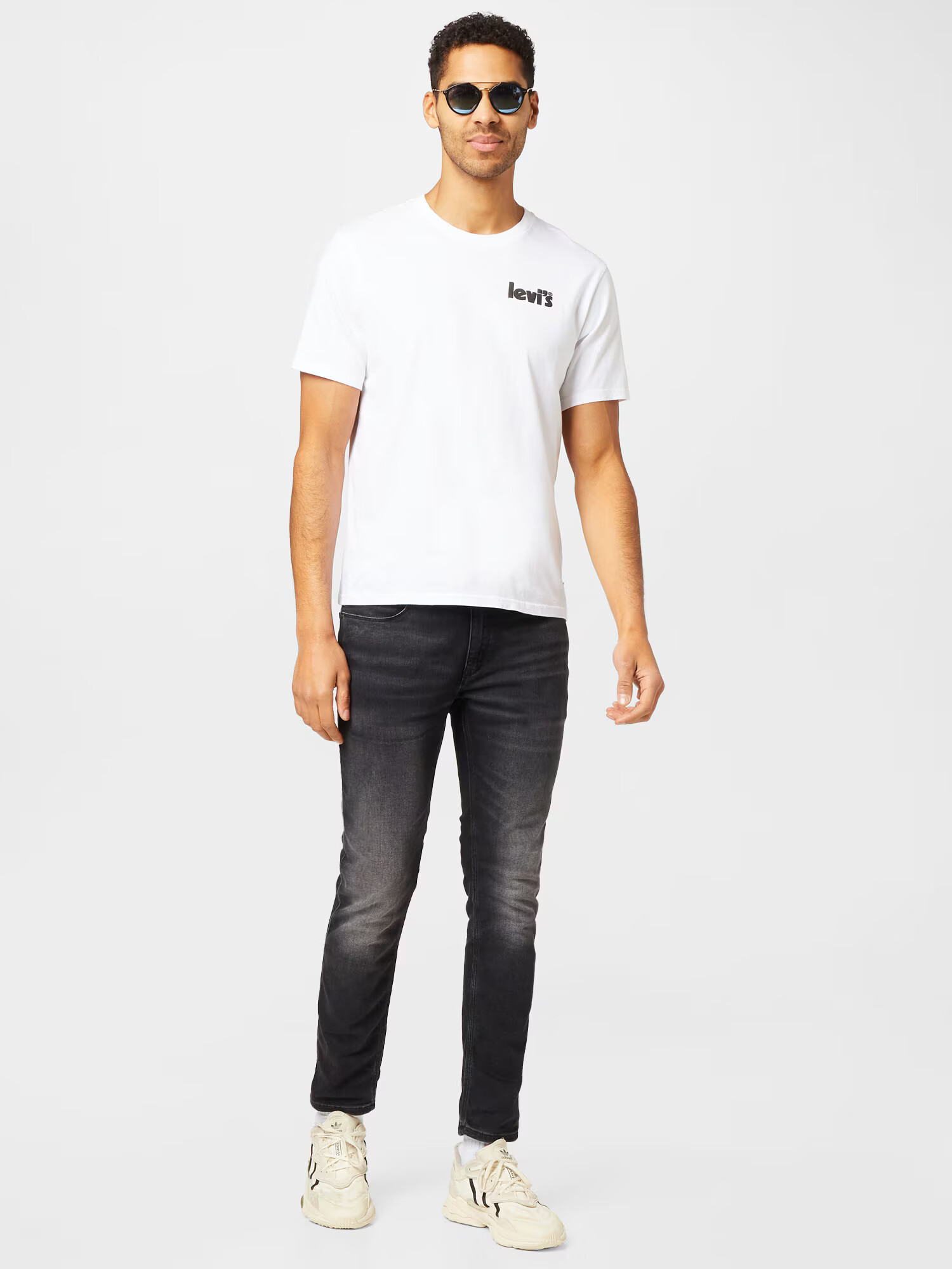 LEVI'S ® Tricou negru / alb - Pled.ro