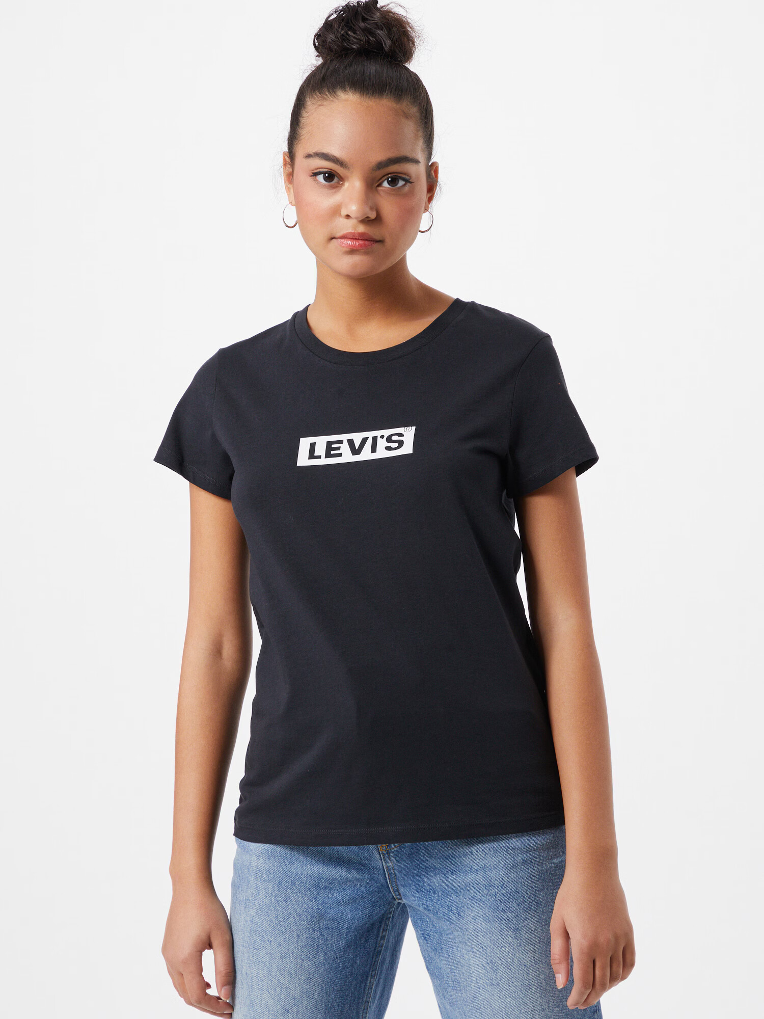 LEVI'S Tricou negru / alb - Pled.ro