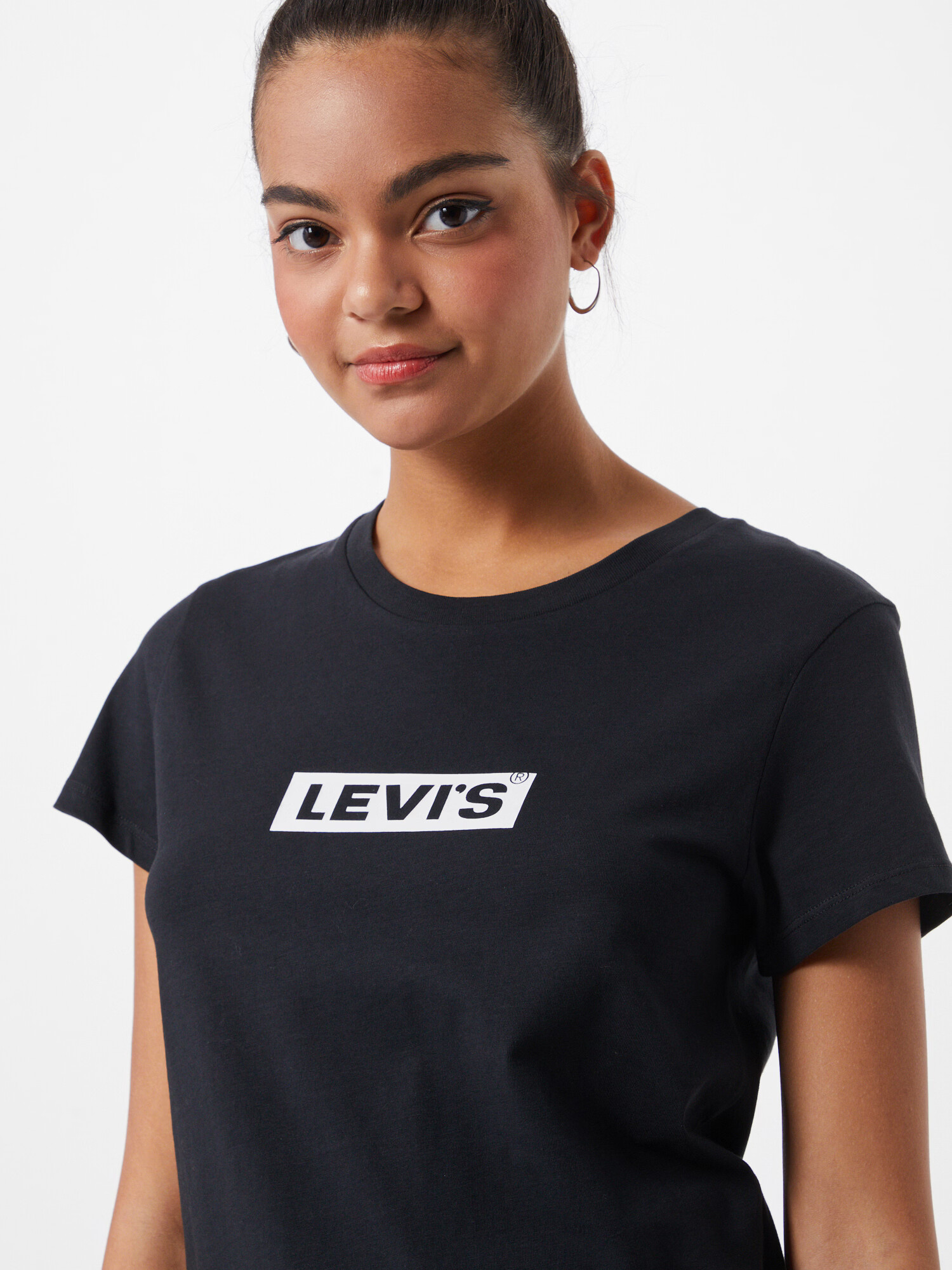 LEVI'S Tricou negru / alb - Pled.ro