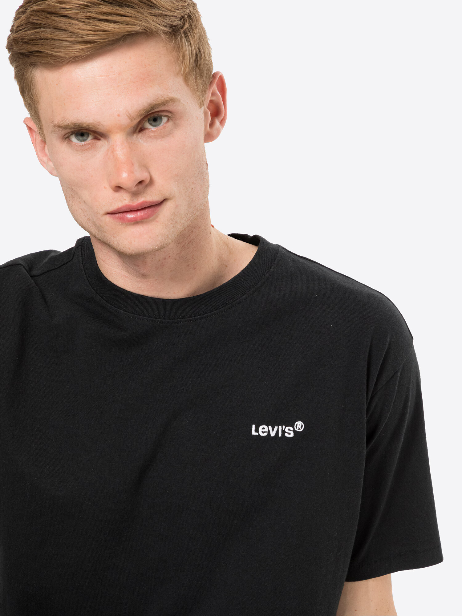 LEVI'S ® Tricou 'RED TAB VINTAGE TEE BLACKS' negru / alb - Pled.ro