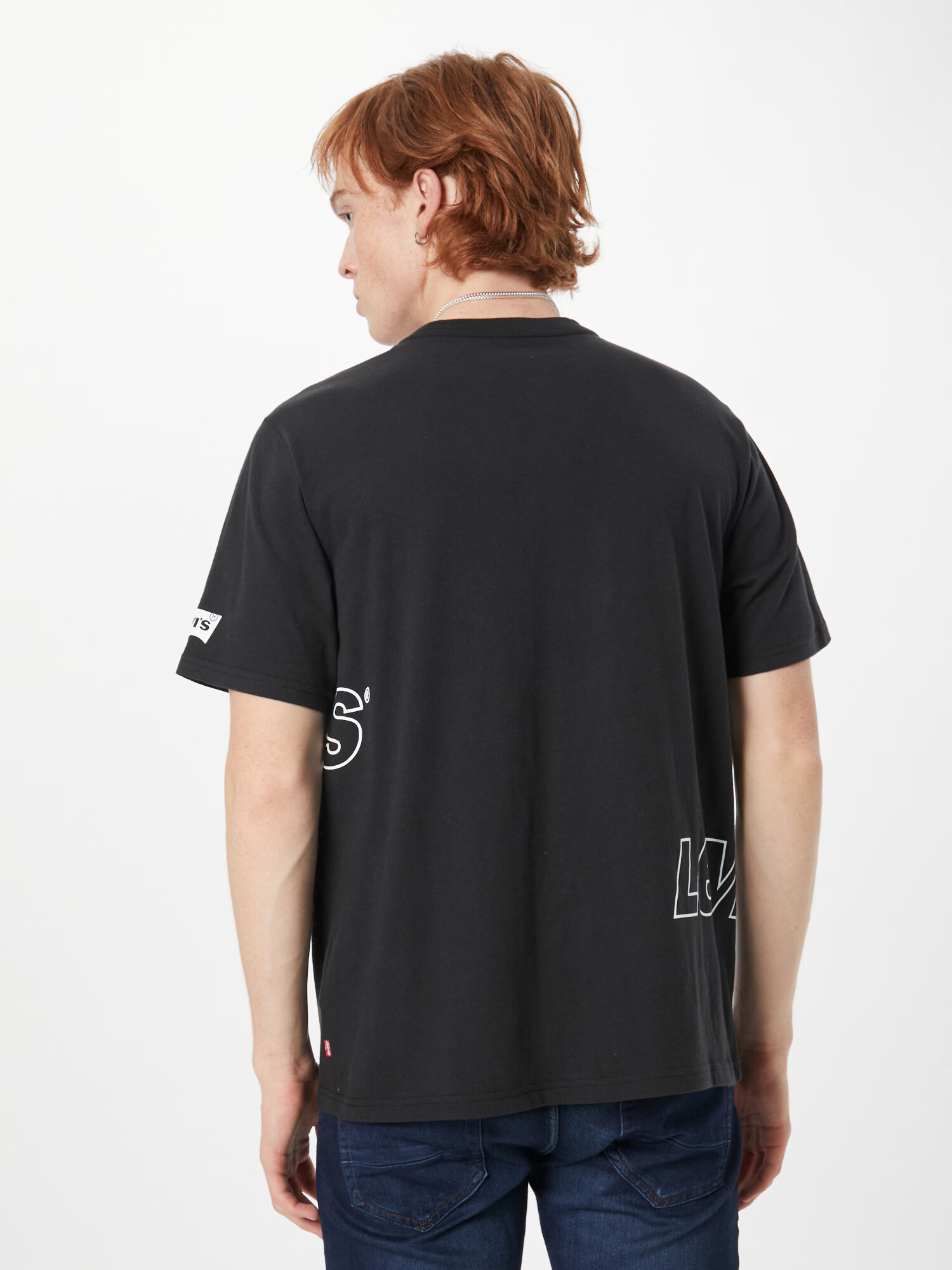 LEVI'S Tricou negru / alb - Pled.ro