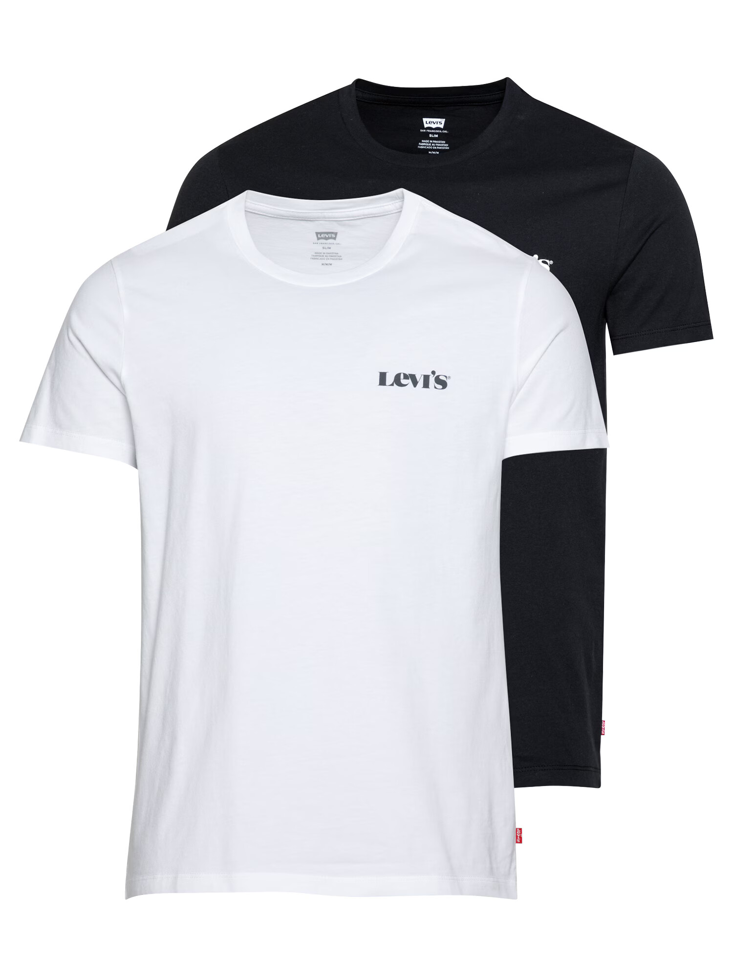 LEVI'S Tricou negru / alb - Pled.ro