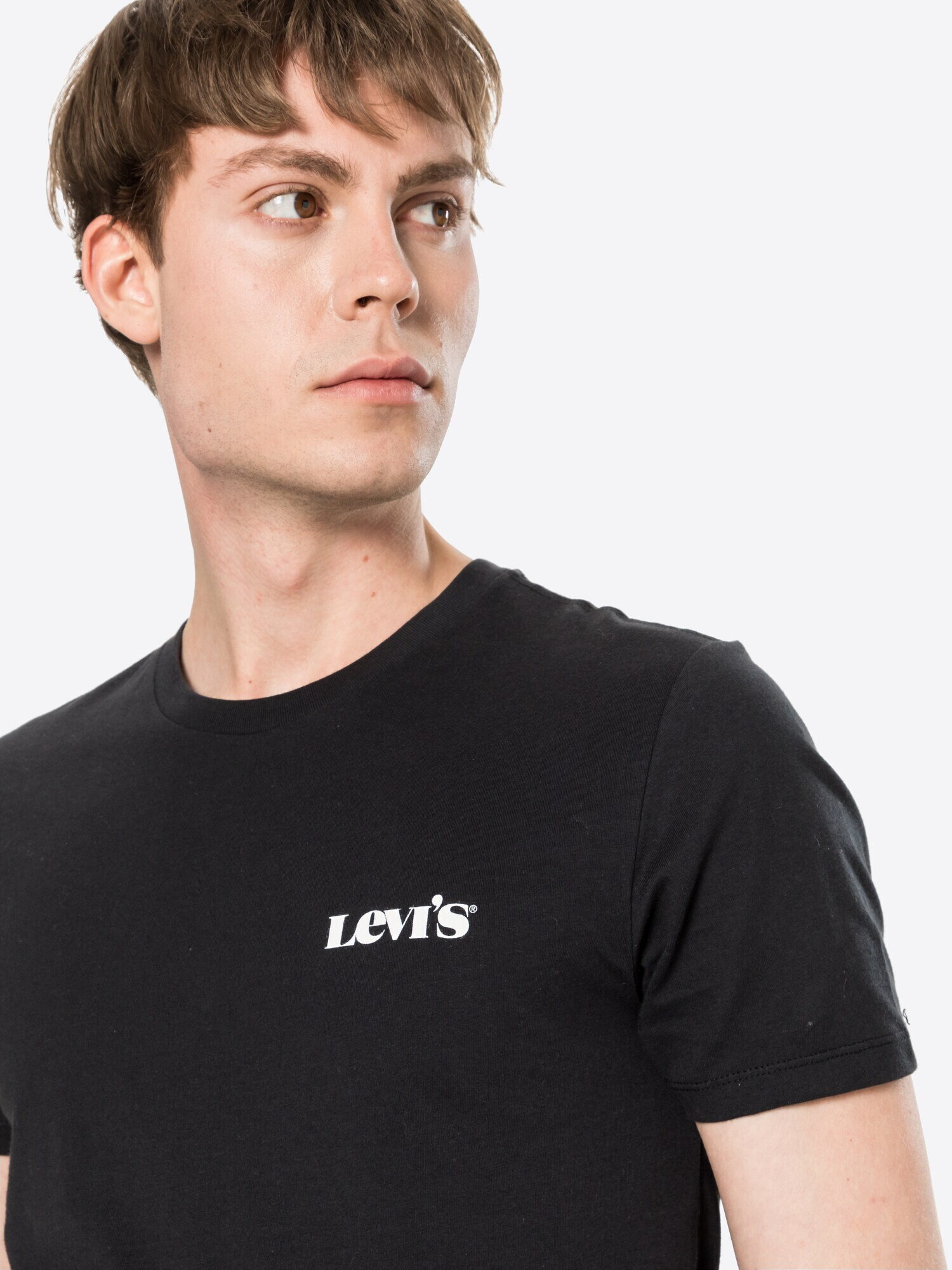 LEVI'S Tricou negru / alb - Pled.ro