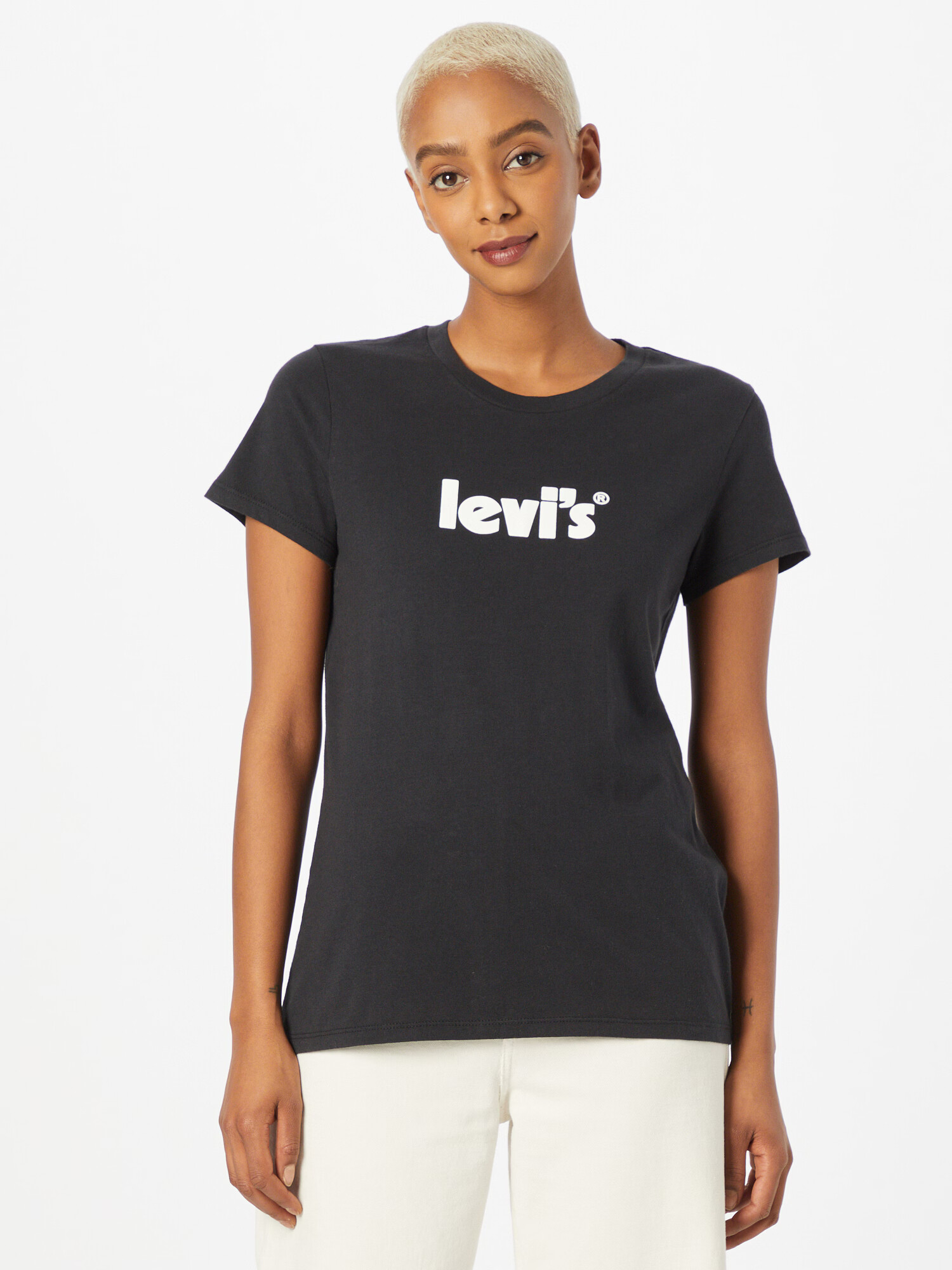 LEVI'S ® Tricou 'The Perfect' negru / alb - Pled.ro