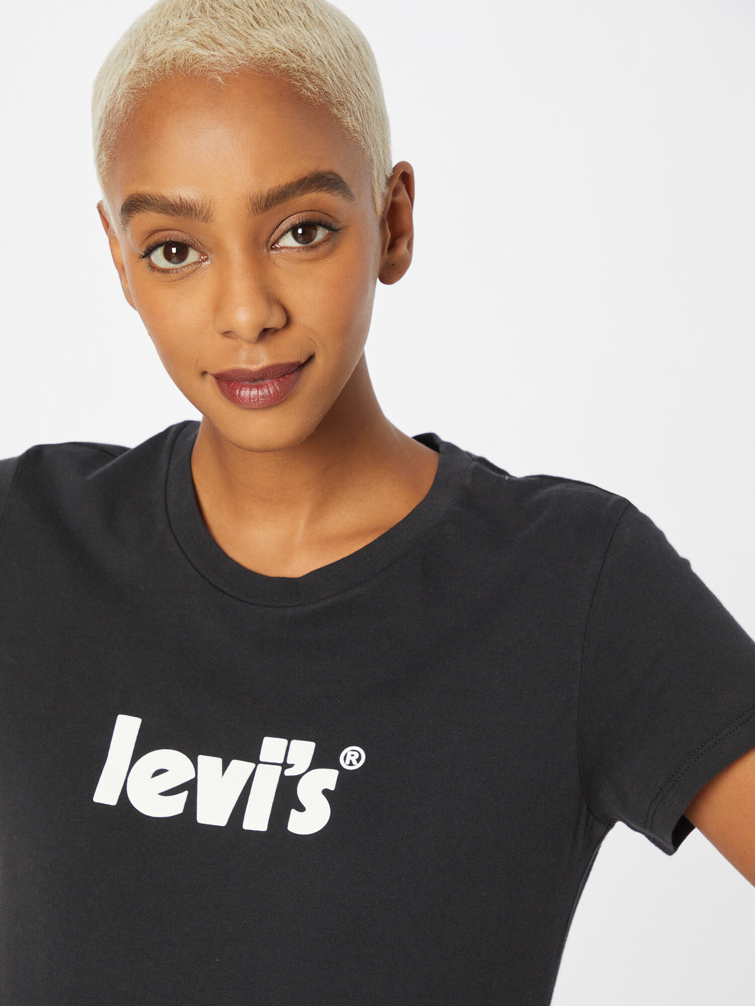 LEVI'S ® Tricou 'The Perfect' negru / alb - Pled.ro