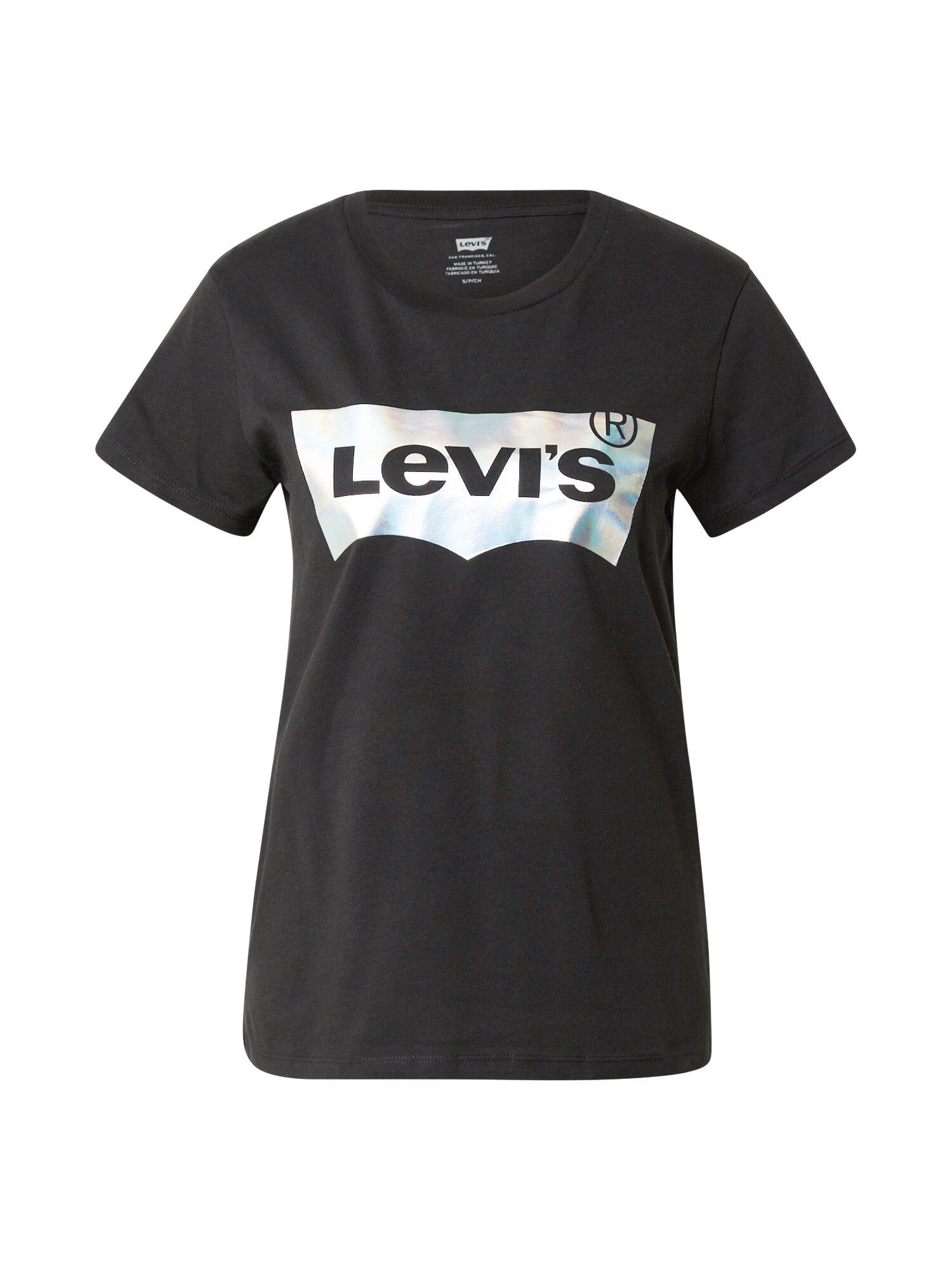 LEVI'S Tricou negru / argintiu - Pled.ro