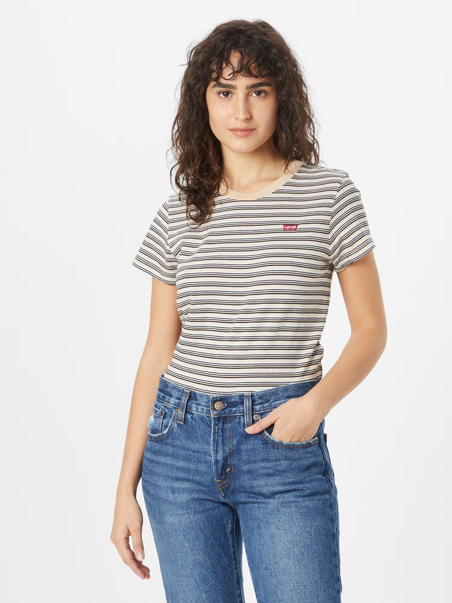 LEVI'S Tricou 'PERFECT' bej / albastru / albastru închis / alb - Pled.ro