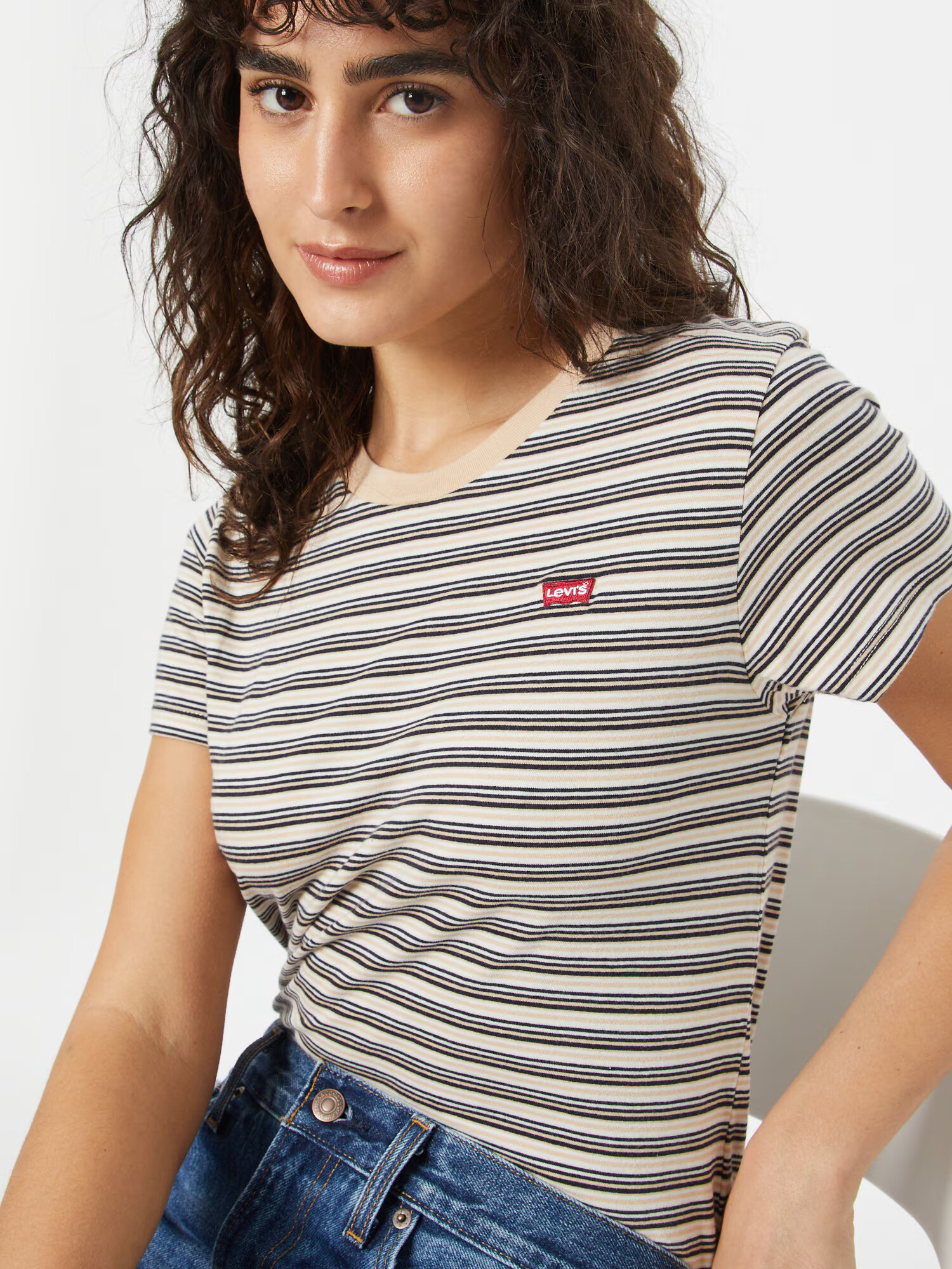 LEVI'S Tricou 'PERFECT' bej / albastru / albastru închis / alb - Pled.ro