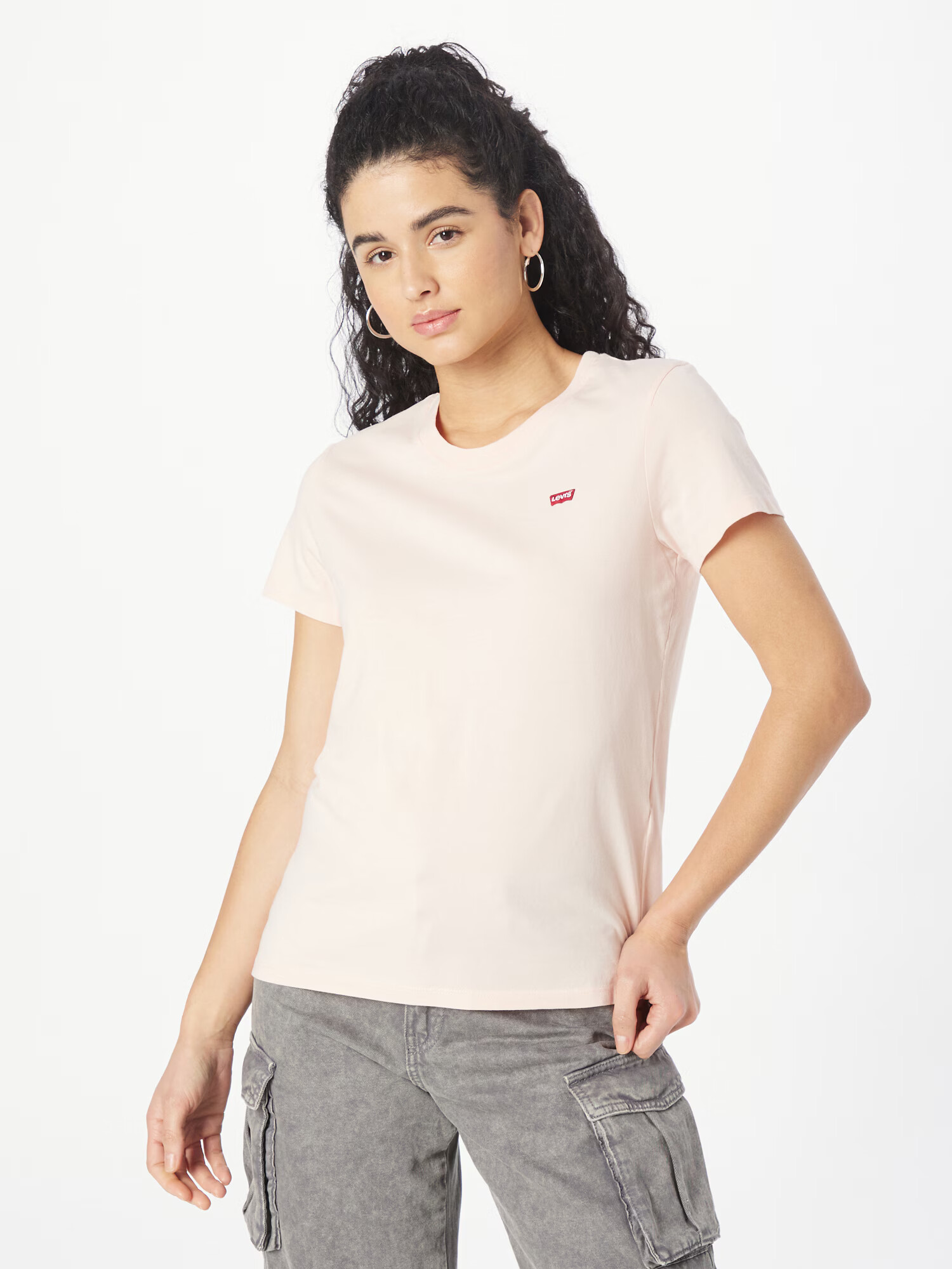 LEVI'S Tricou 'Perfect' roz pastel / roșu intens / alb - Pled.ro