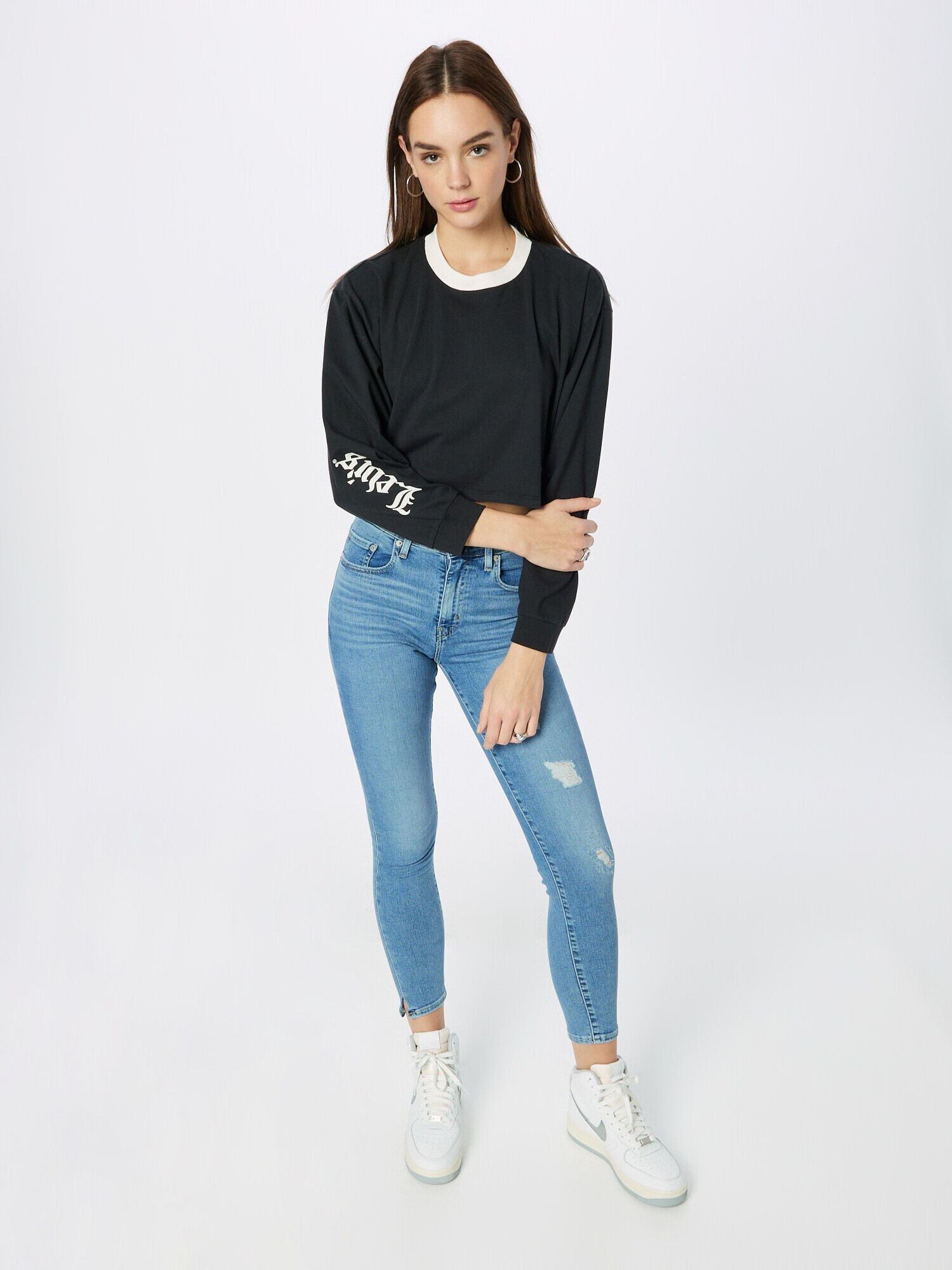 LEVI'S Tricou 'REESE' negru / alb - Pled.ro