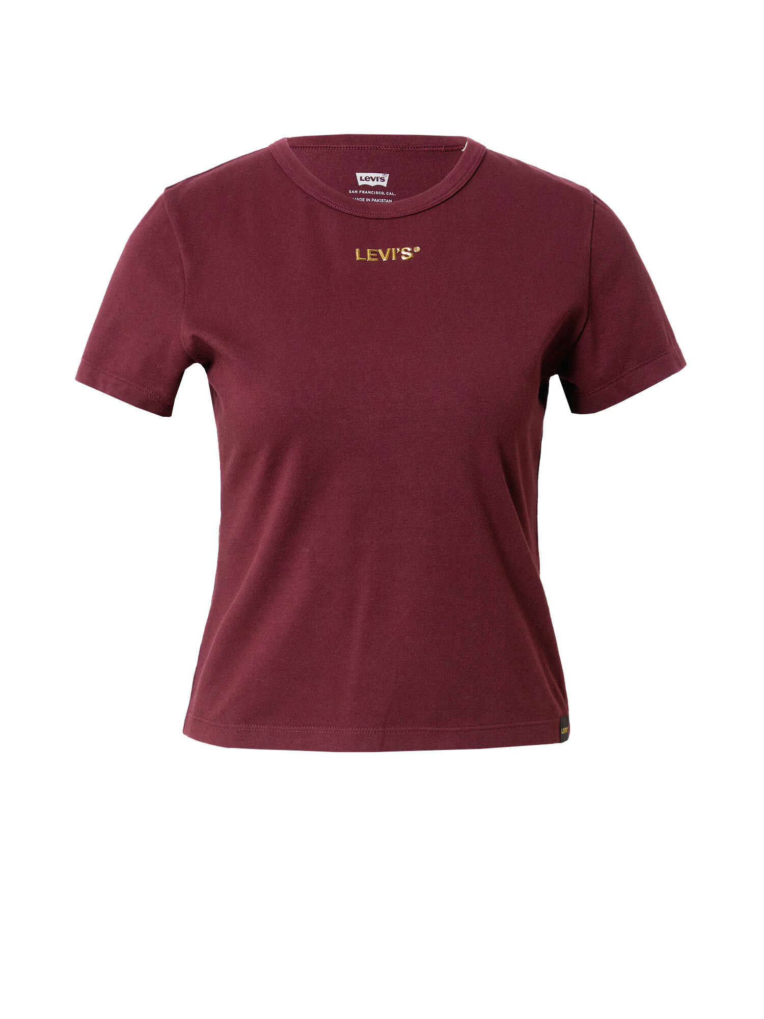 LEVI'S Tricou 'RICKIE' auriu / roșu bordeaux - Pled.ro