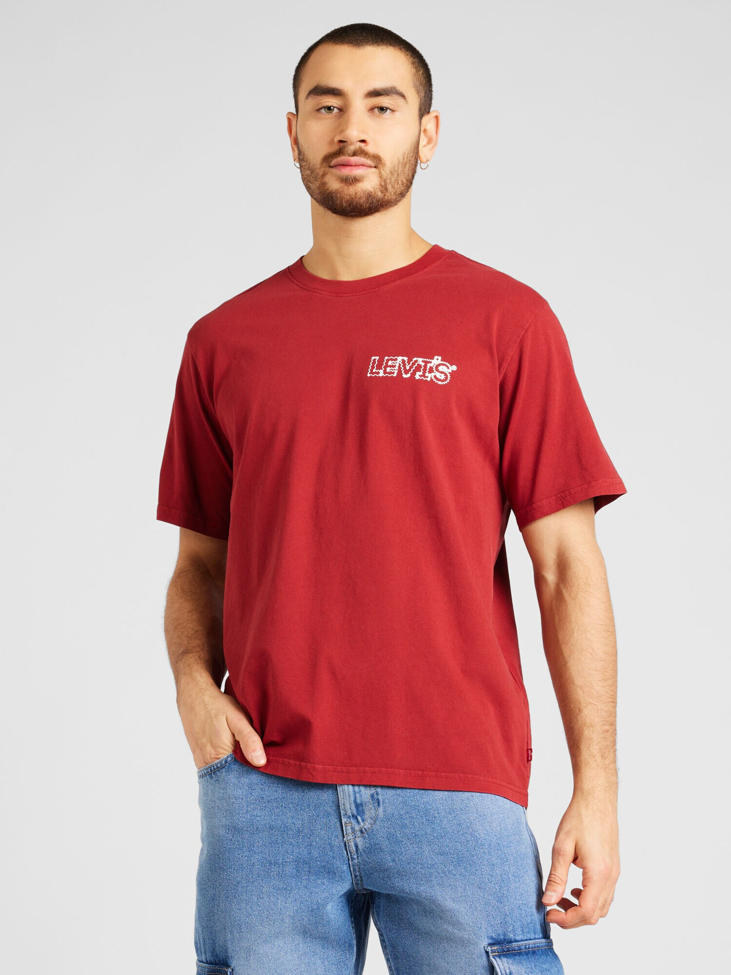 LEVI'S ® Tricou roși aprins / alb - Pled.ro