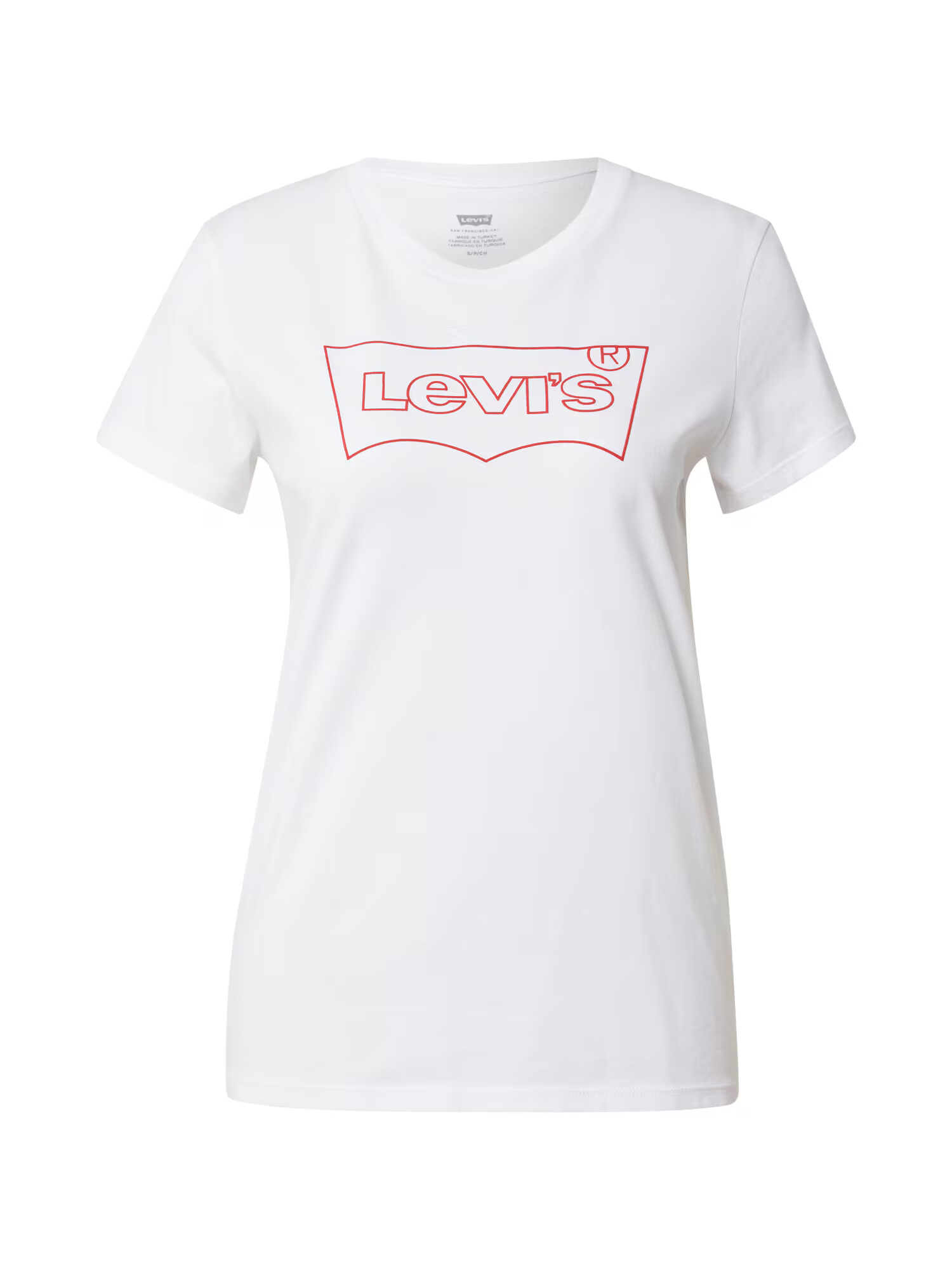 LEVI'S Tricou 'The Perfect' roșu / alb - Pled.ro