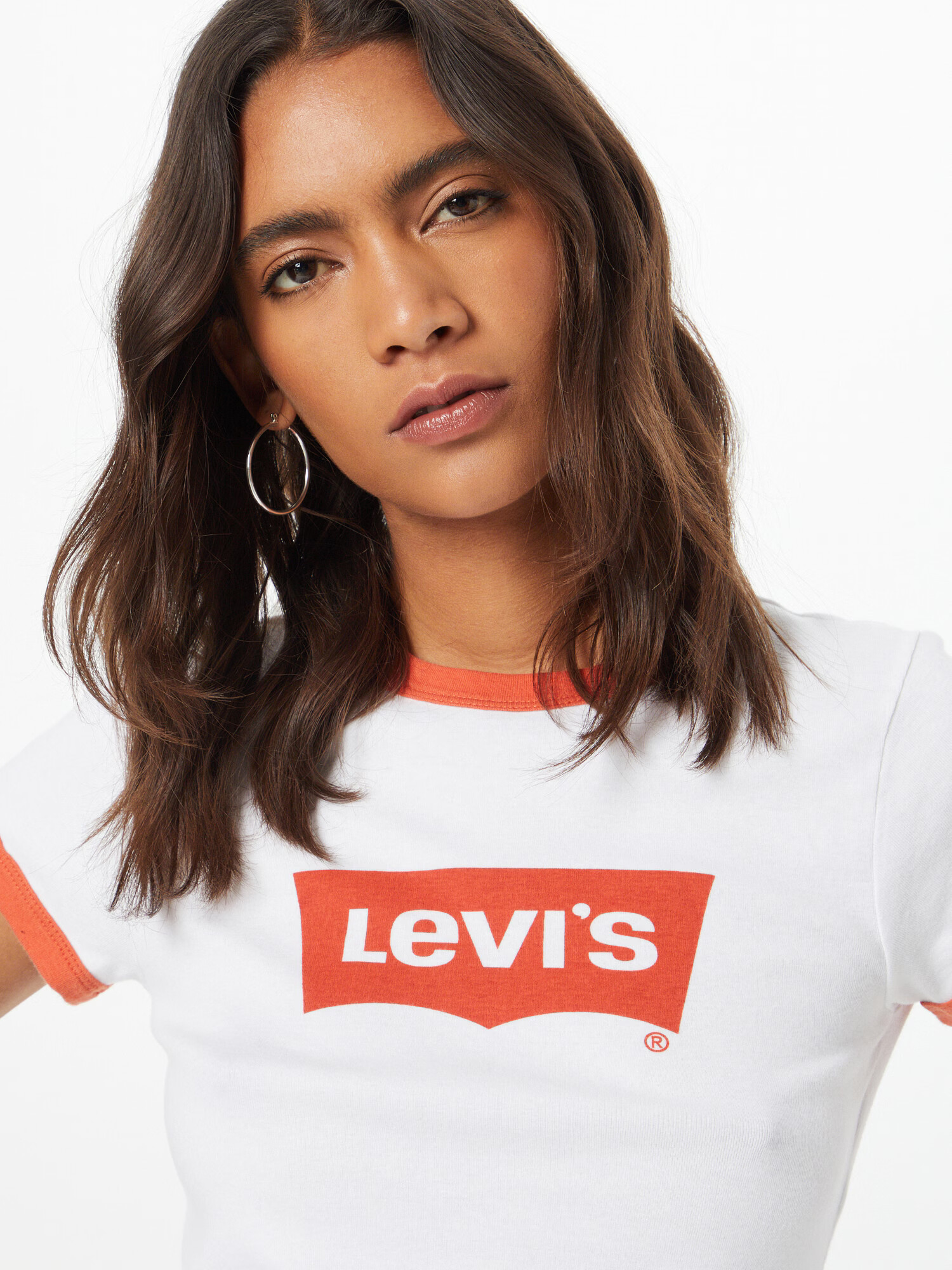 LEVI'S Tricou 'Perfect Tee' roșu / roșu pastel / alb - Pled.ro