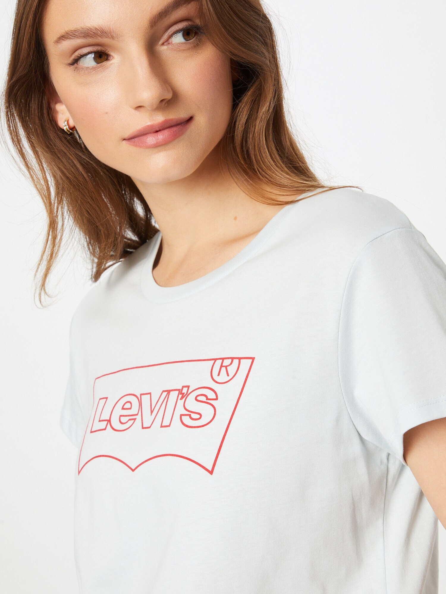 LEVI'S Tricou 'The Perfect' roșu / alb - Pled.ro