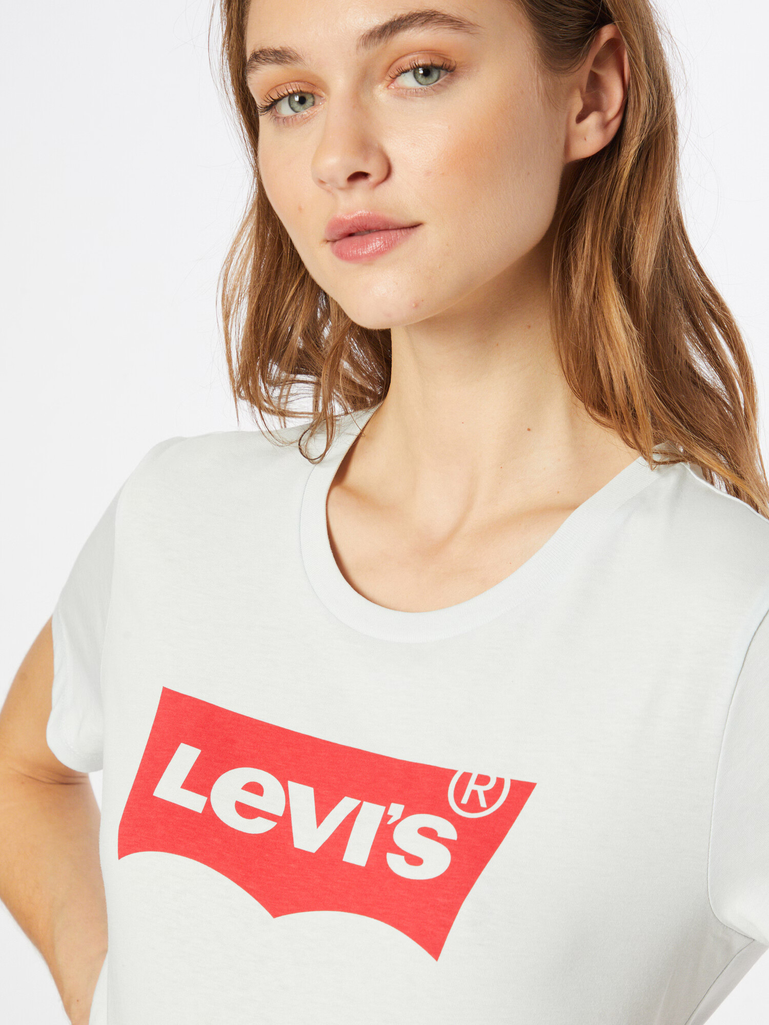 LEVI'S Tricou 'The Perfect' roșu / alb - Pled.ro