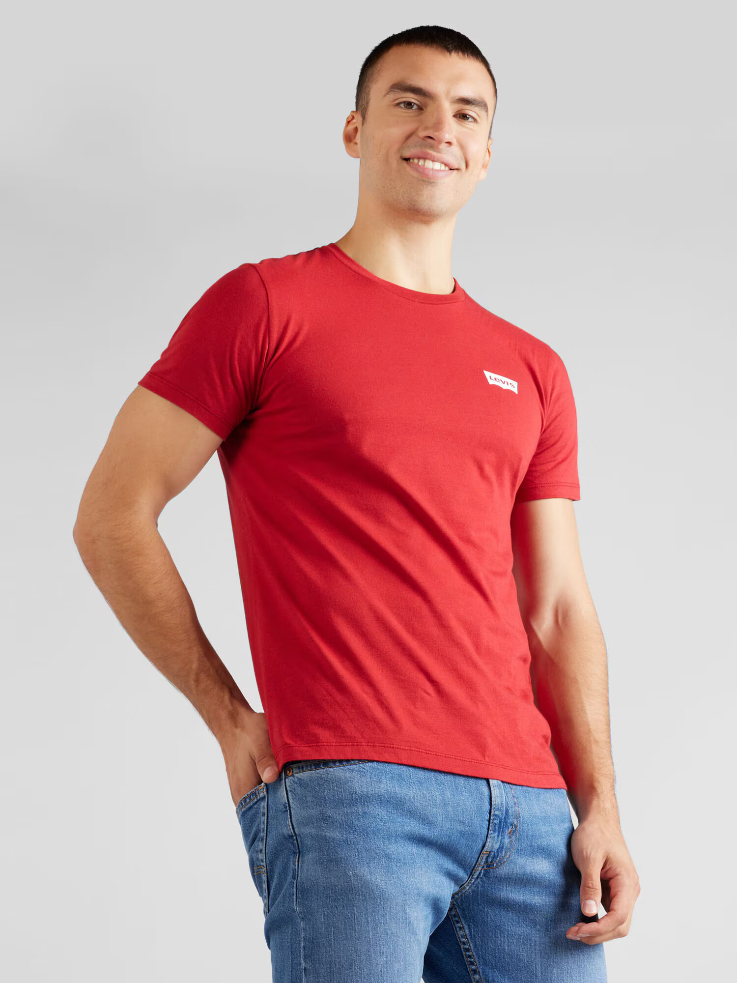 LEVI'S Tricou roșu / alb - Pled.ro