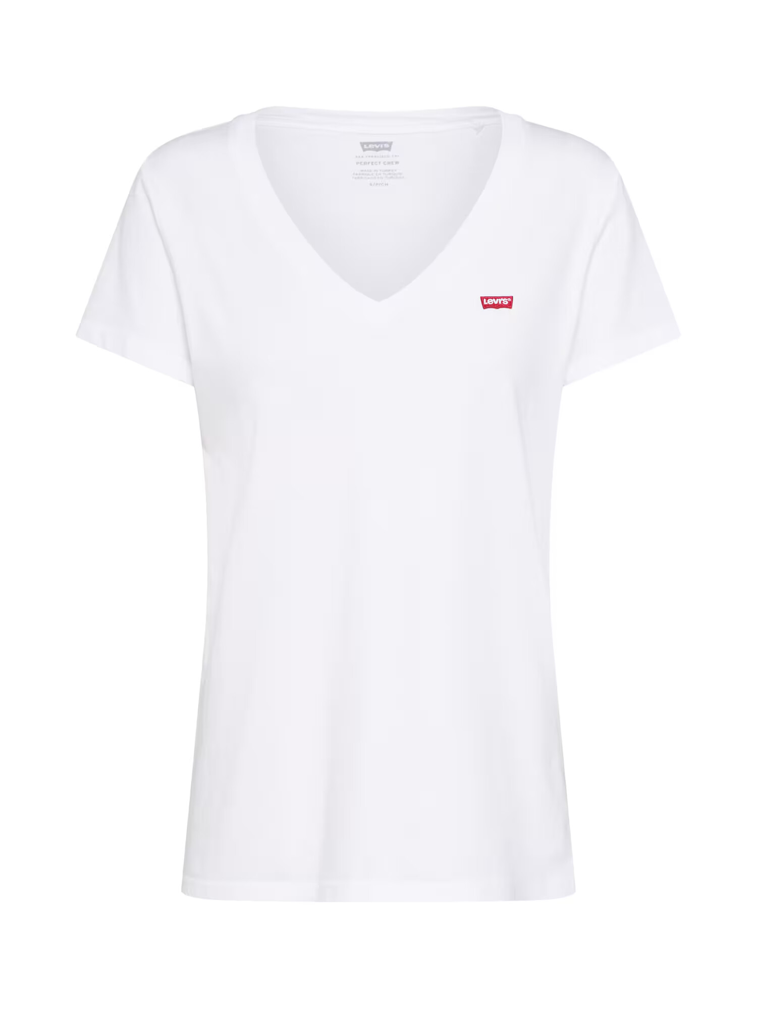 LEVI'S ® Tricou 'PERFECT VNECK NEUTRALS' roșu / alb - Pled.ro