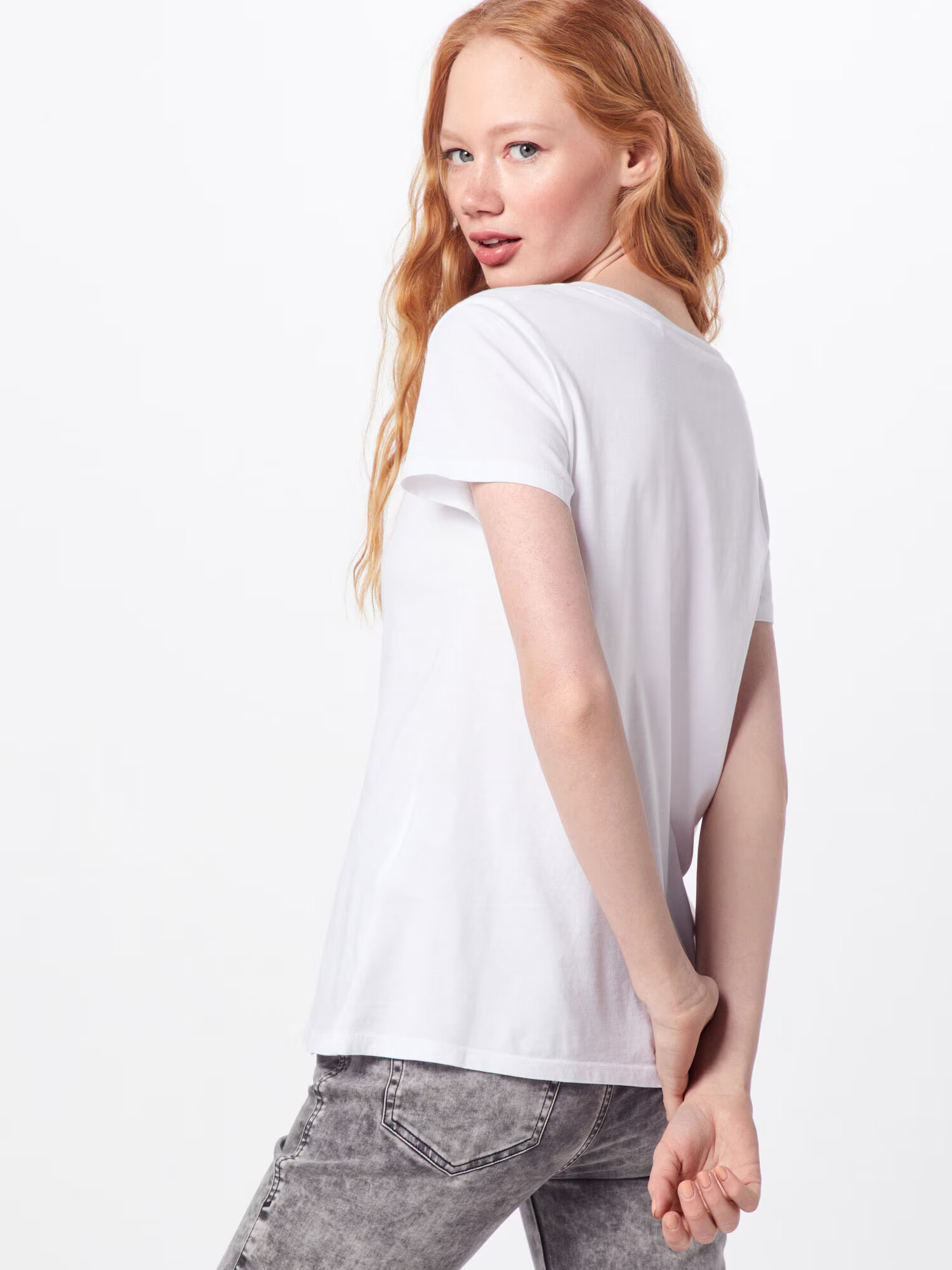 LEVI'S ® Tricou 'PERFECT VNECK NEUTRALS' roșu / alb - Pled.ro