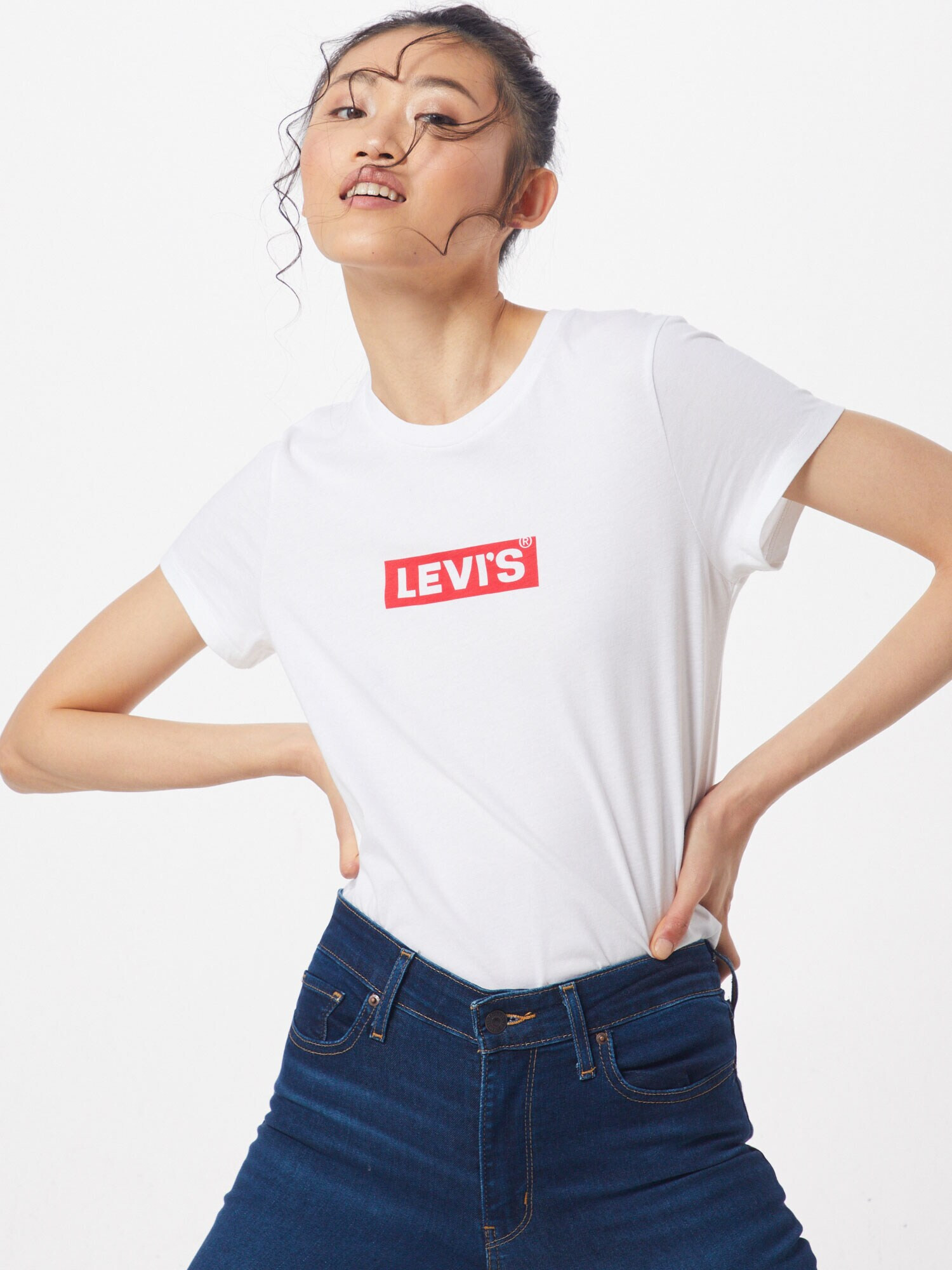 LEVI'S ® Tricou 'The Perfect' roșu / alb - Pled.ro