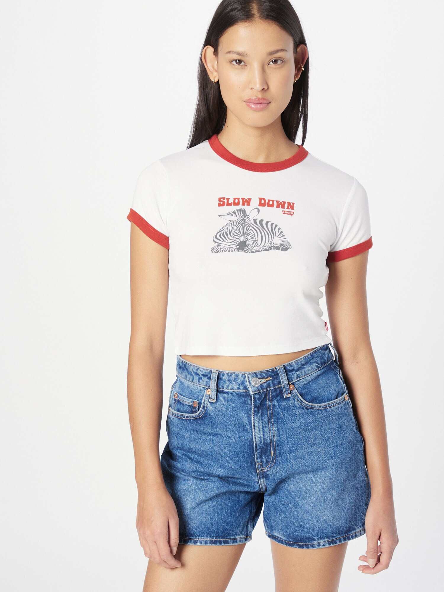 LEVI'S Tricou roșu / alb coajă de ou - Pled.ro