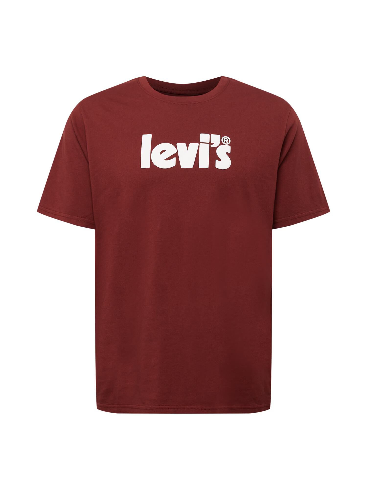 LEVI'S Tricou 'SS RELAXED FIT TEE MULTI-COLOR' roșu bordeaux / alb - Pled.ro