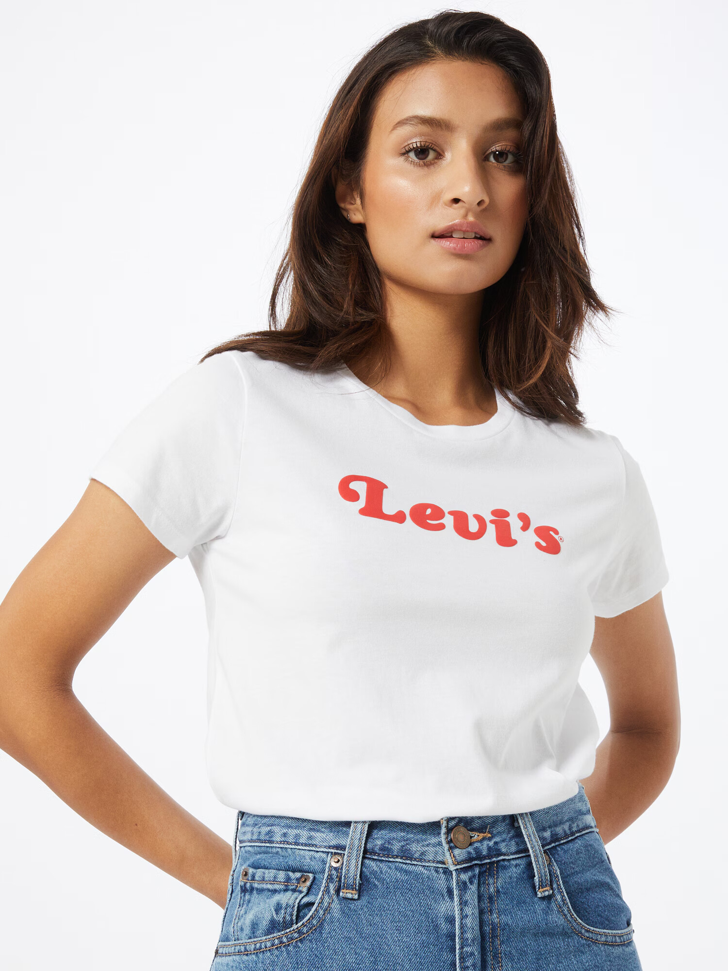 LEVI'S Tricou roșu deschis / alb - Pled.ro