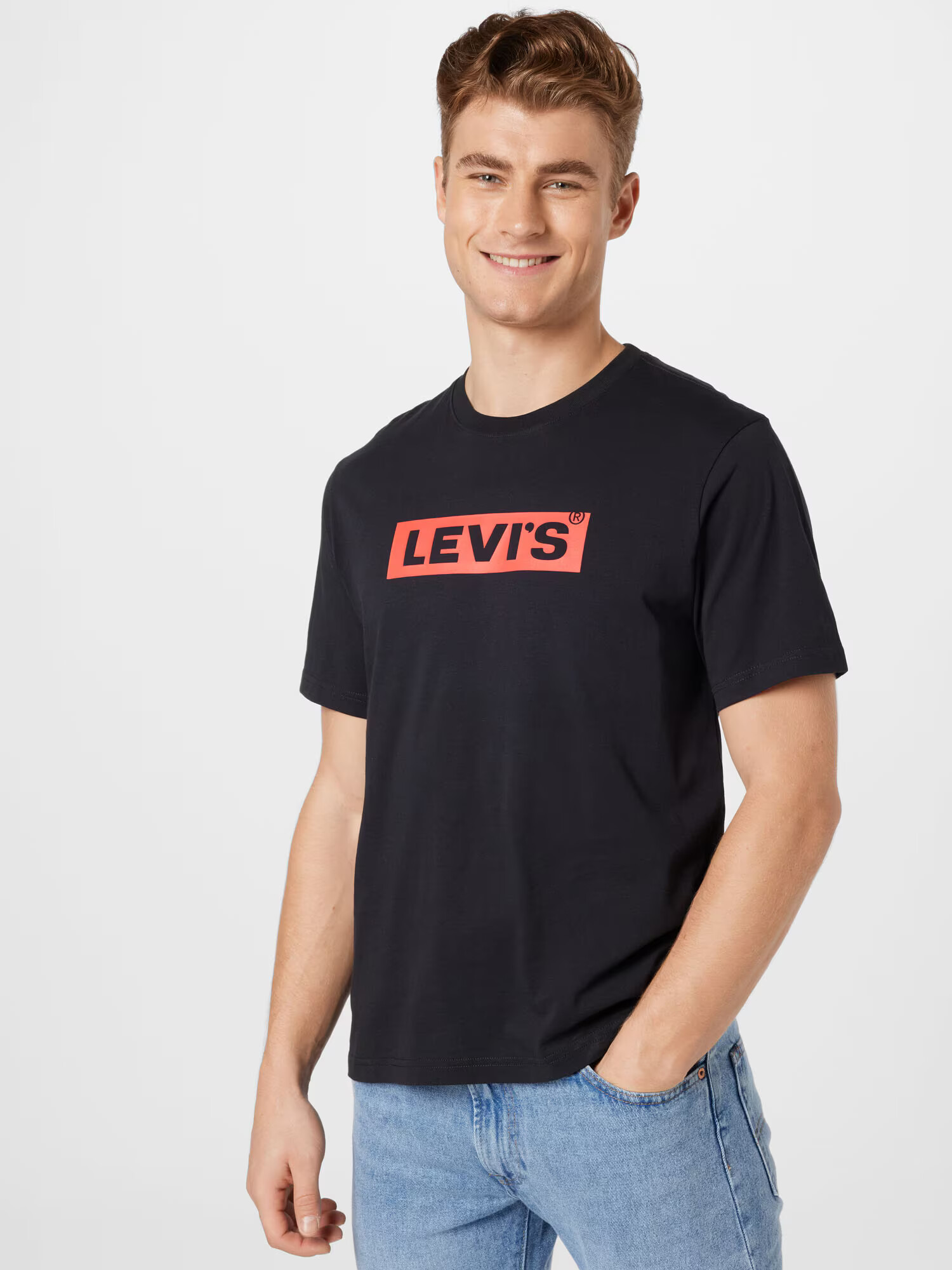 LEVI'S ® Tricou roșu deschis / negru - Pled.ro