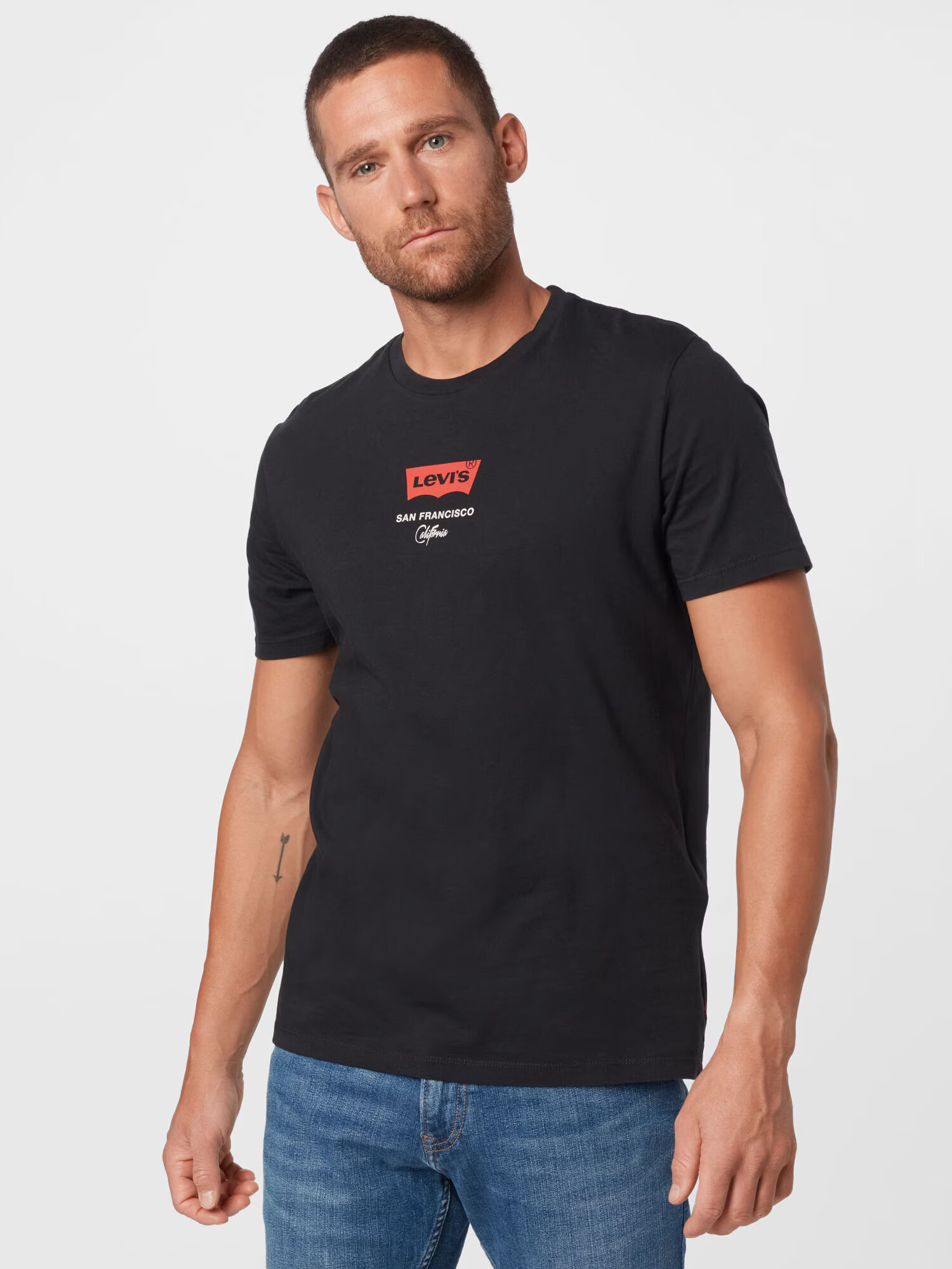 LEVI'S Tricou roșu / negru / alb - Pled.ro