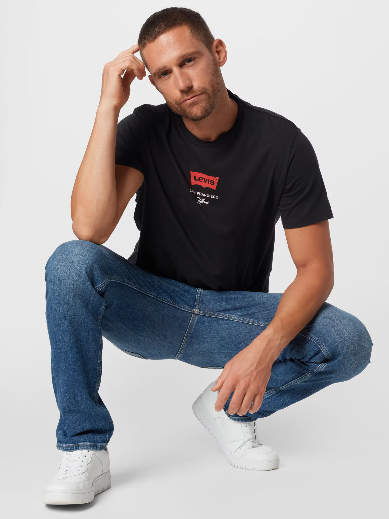 LEVI'S Tricou roșu / negru / alb - Pled.ro