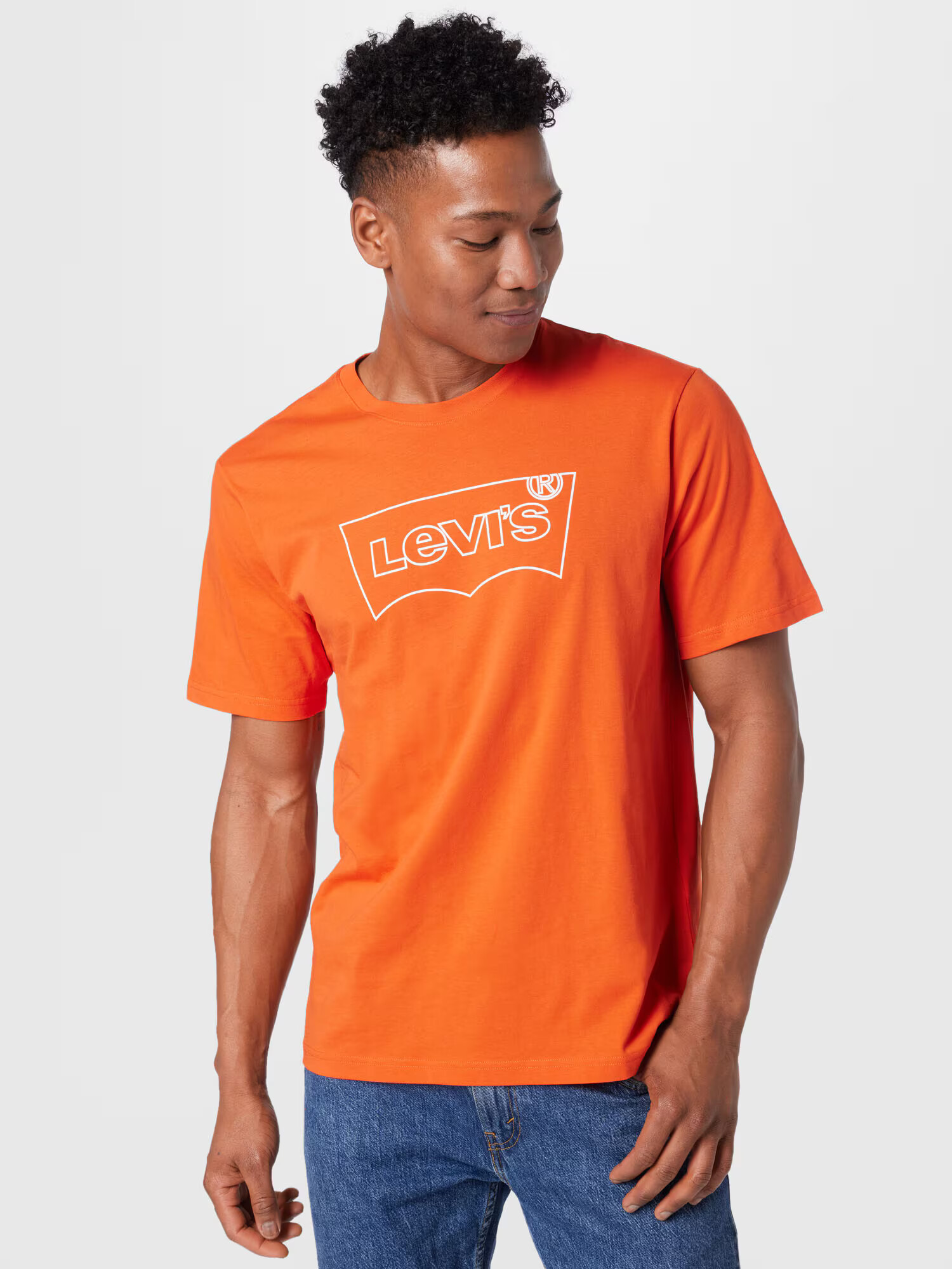 LEVI'S Tricou roșu orange / alb - Pled.ro