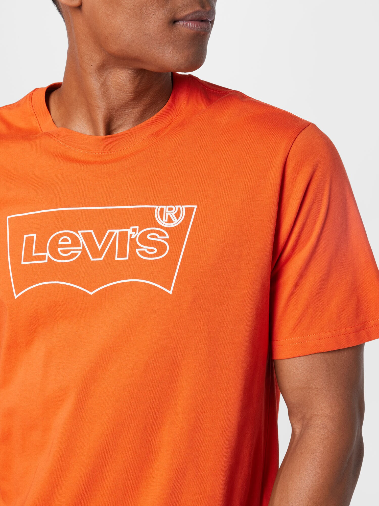 LEVI'S Tricou roșu orange / alb - Pled.ro