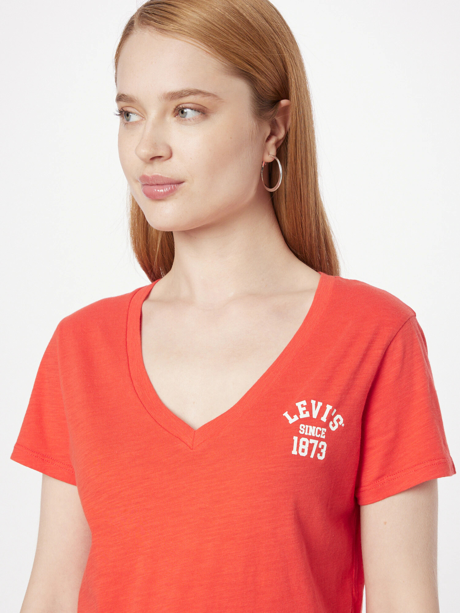 LEVI'S Tricou roșu orange / alb - Pled.ro