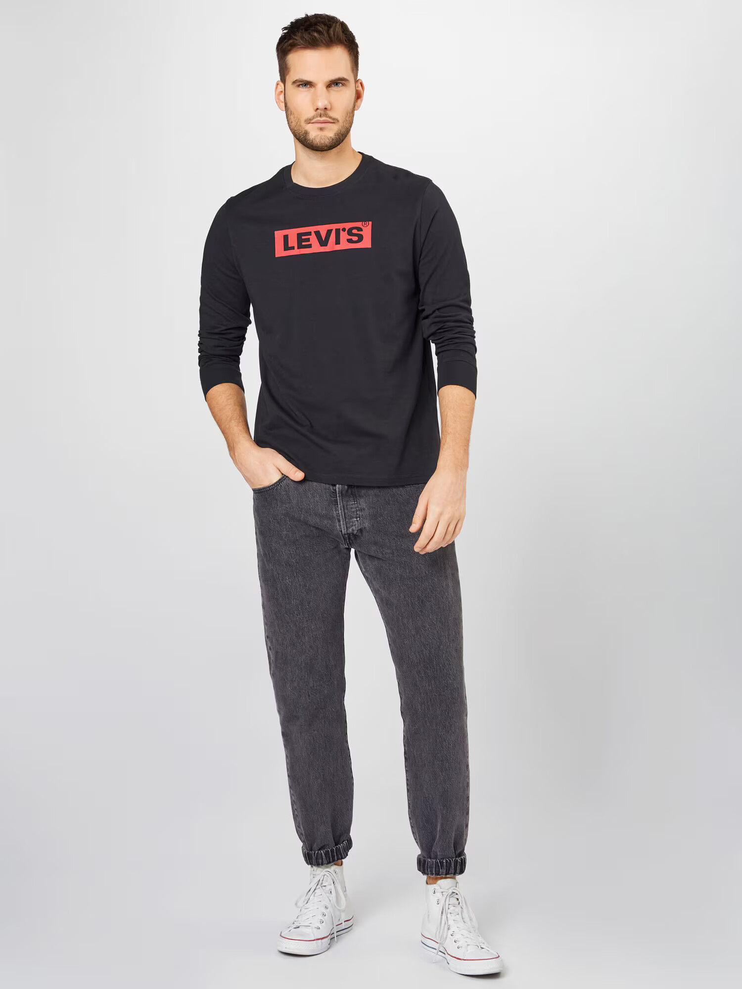 LEVI'S ® Tricou roșu pepene / negru - Pled.ro