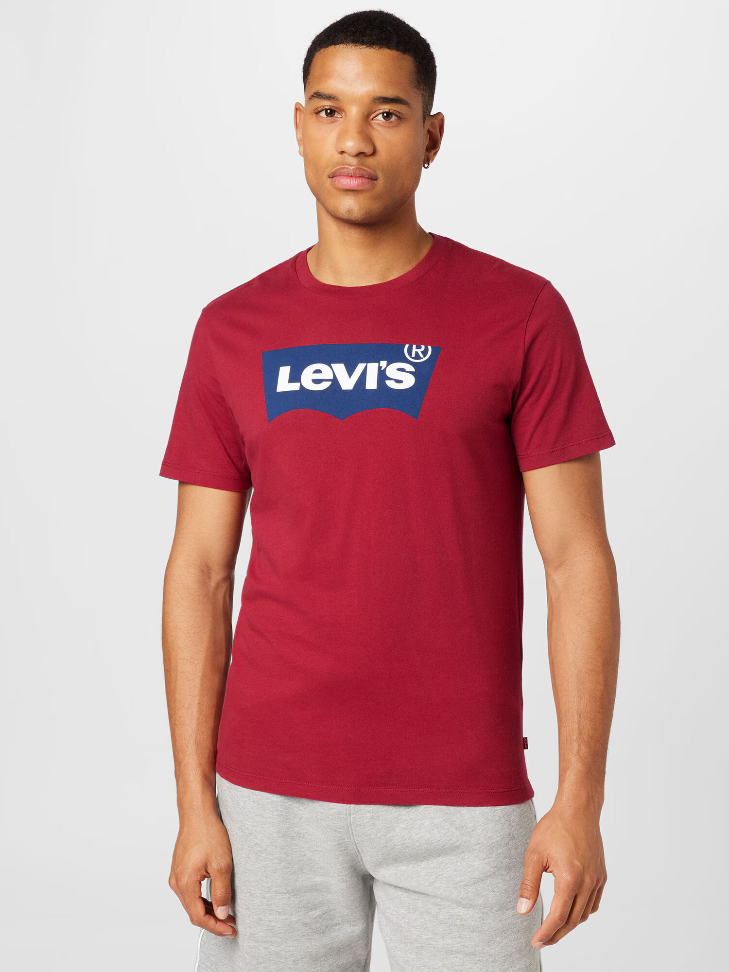 LEVI'S Tricou roșu / roșu vin / alb - Pled.ro