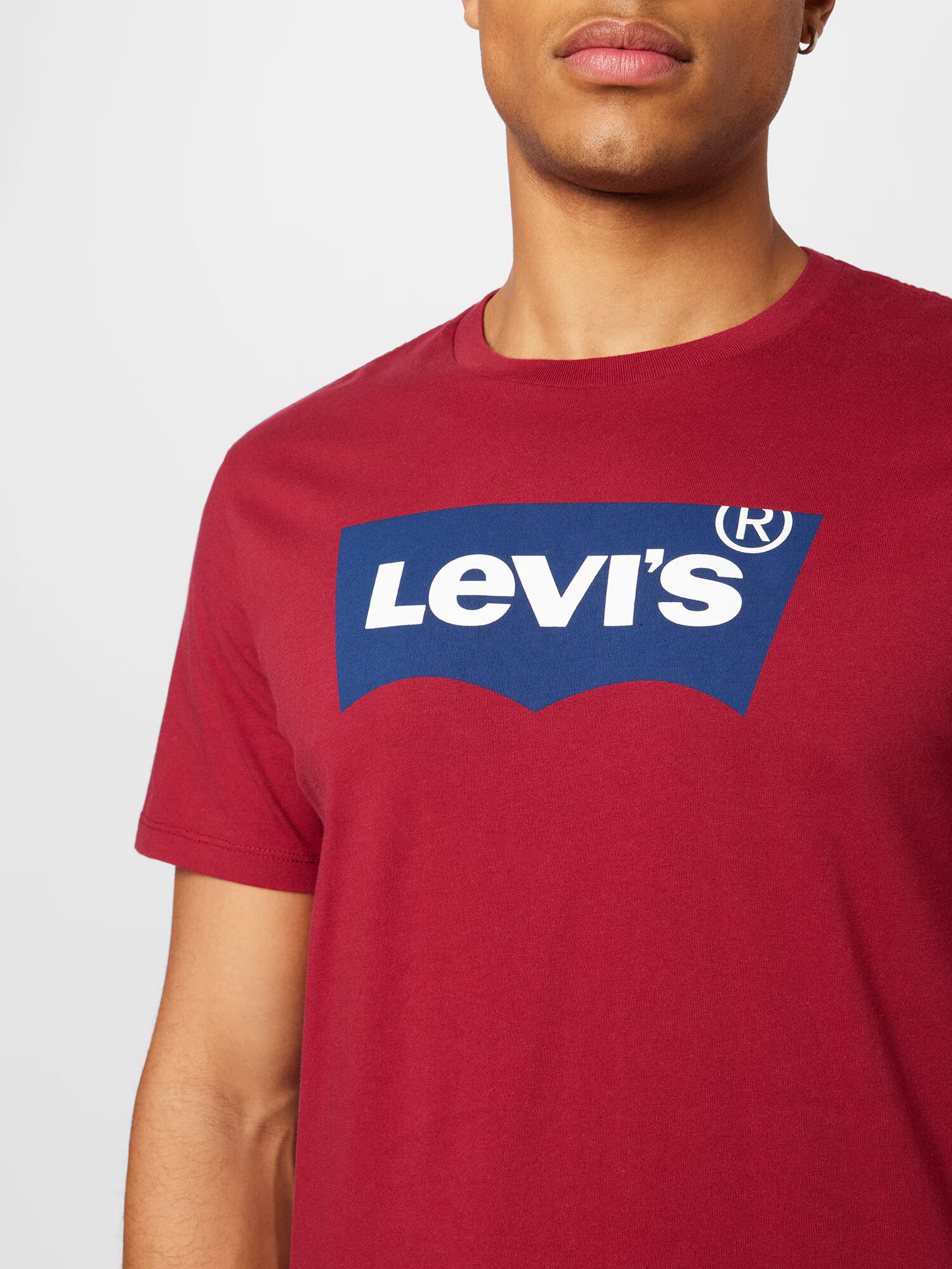 LEVI'S Tricou roșu / roșu vin / alb - Pled.ro