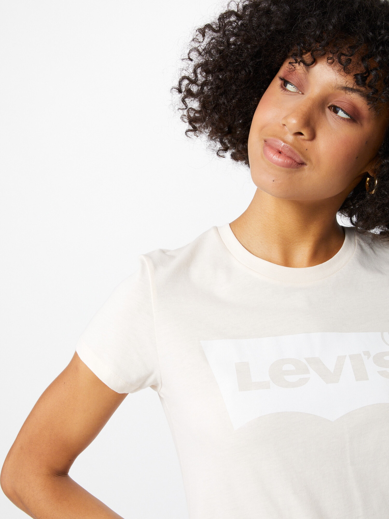 LEVI'S Tricou roz pastel / alb - Pled.ro