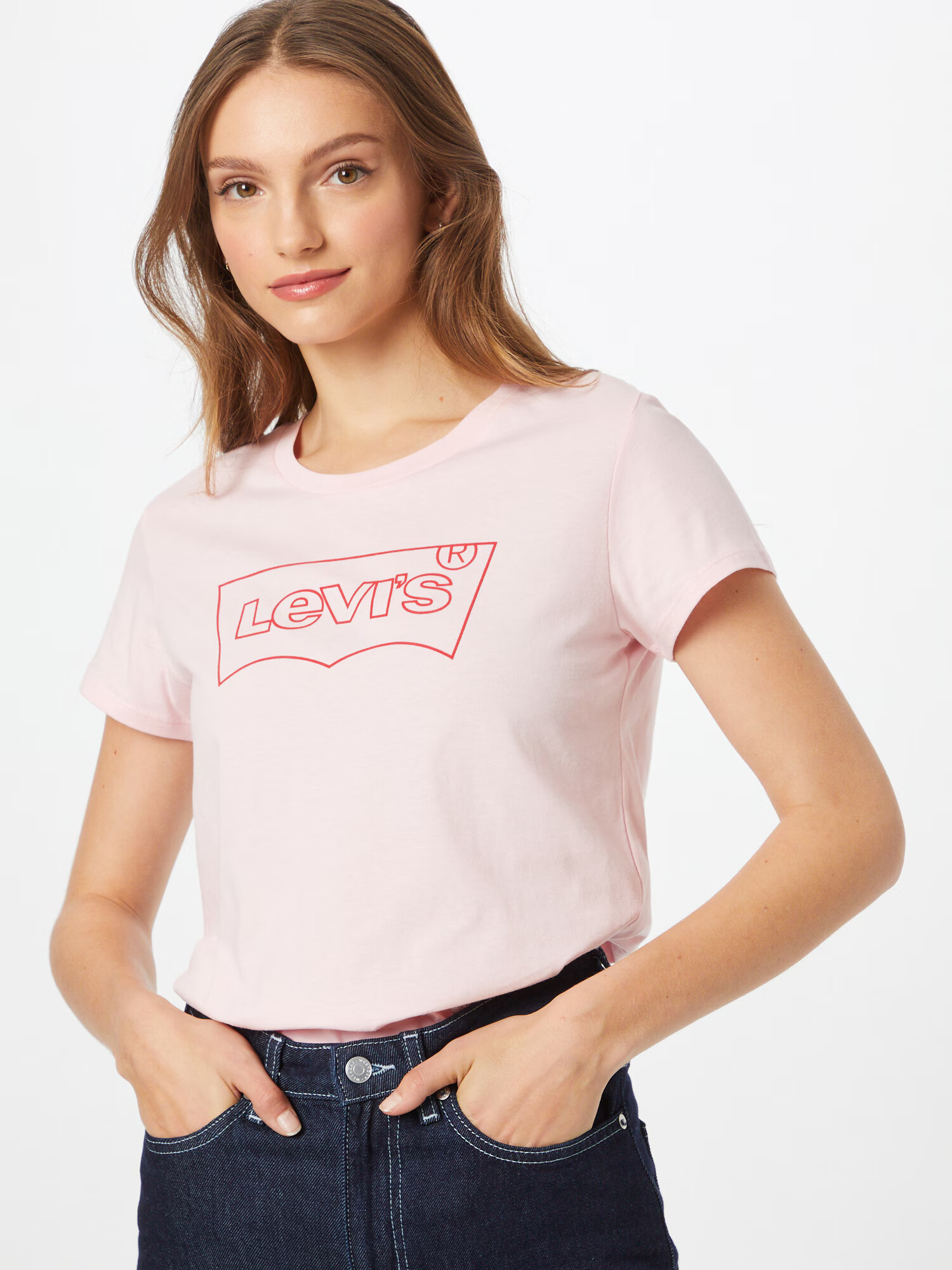 LEVI'S Tricou 'The Perfect' roz / roșu - Pled.ro