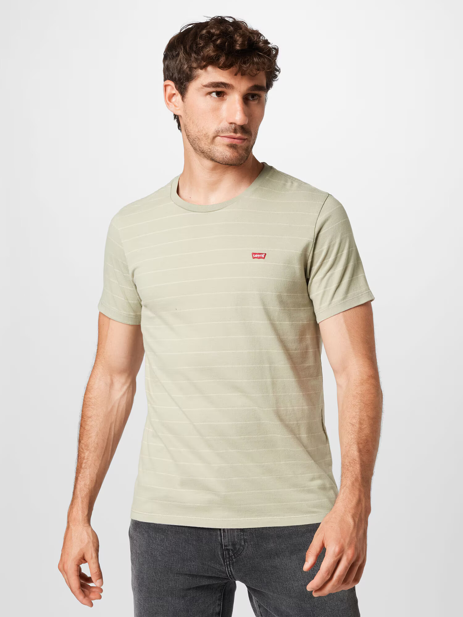 LEVI'S Tricou 'SS ORIGINAL HM TEE GREENS' verde măr / roșu / alb - Pled.ro