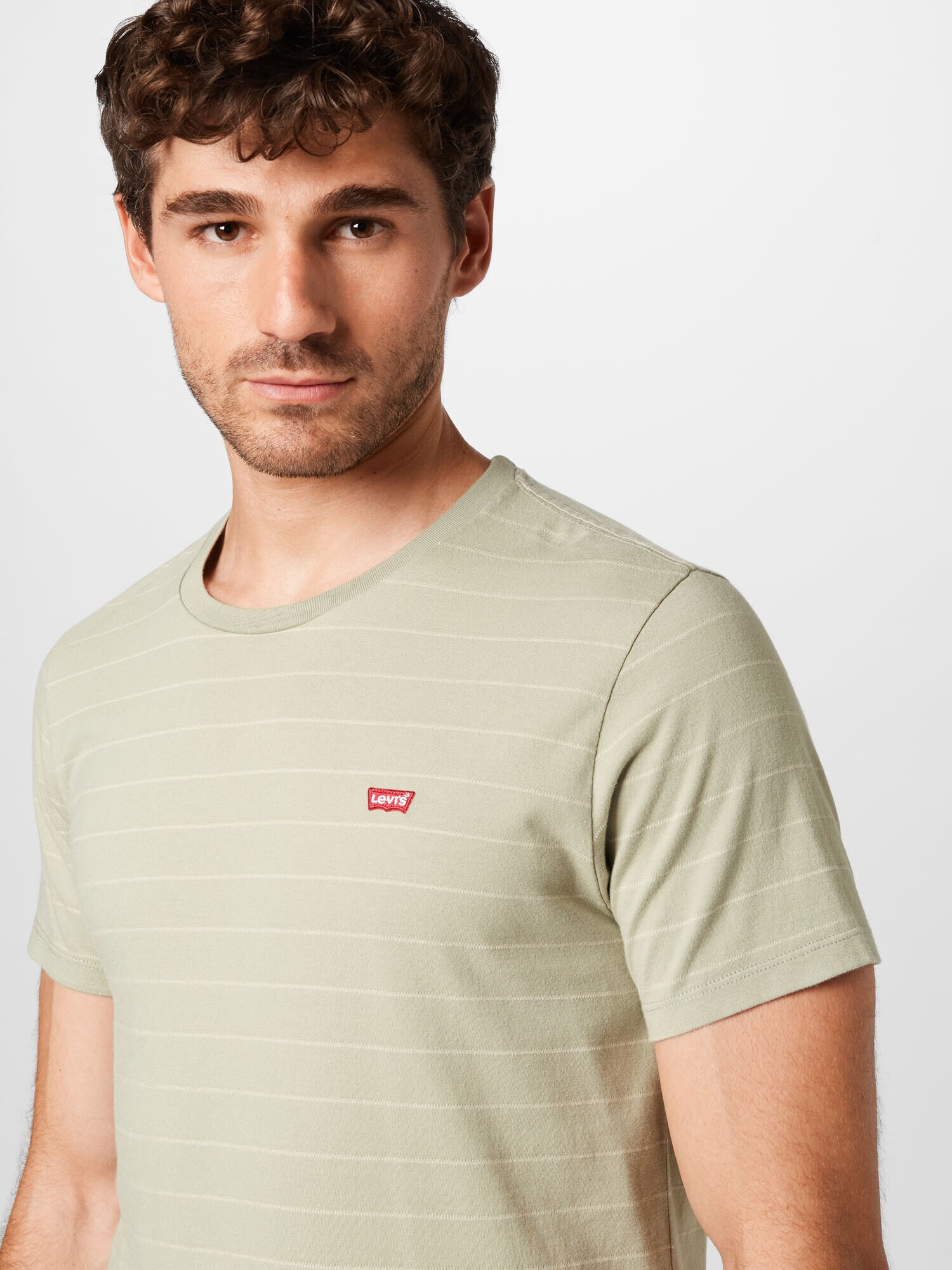 LEVI'S Tricou 'SS ORIGINAL HM TEE GREENS' verde măr / roșu / alb - Pled.ro