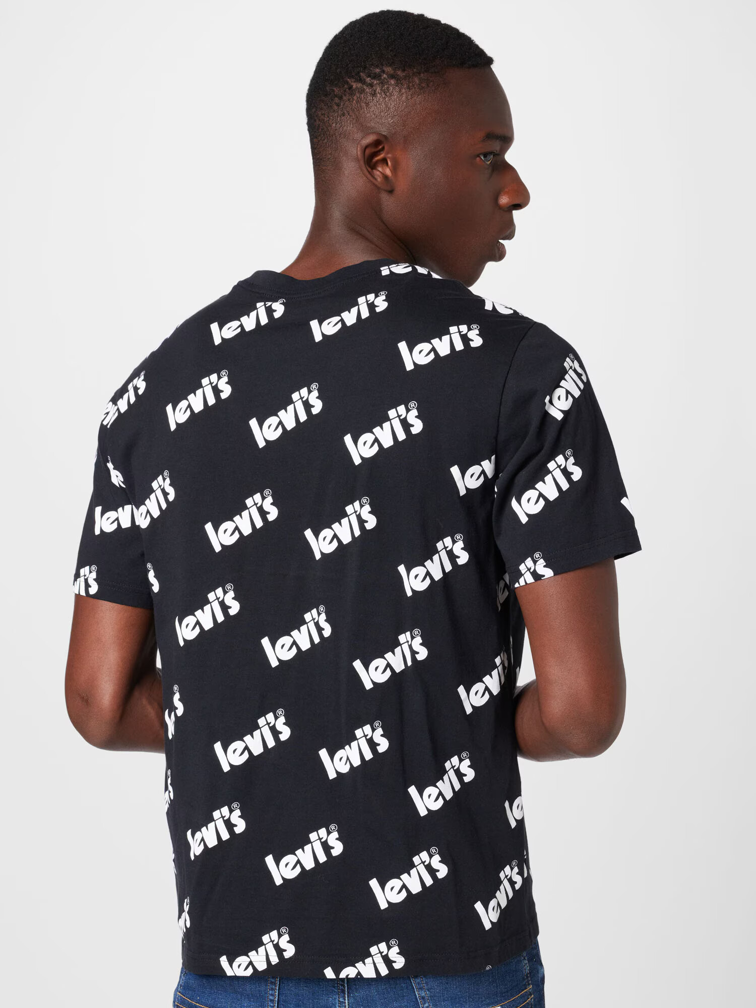 LEVI'S Tricou negru / alb - Pled.ro