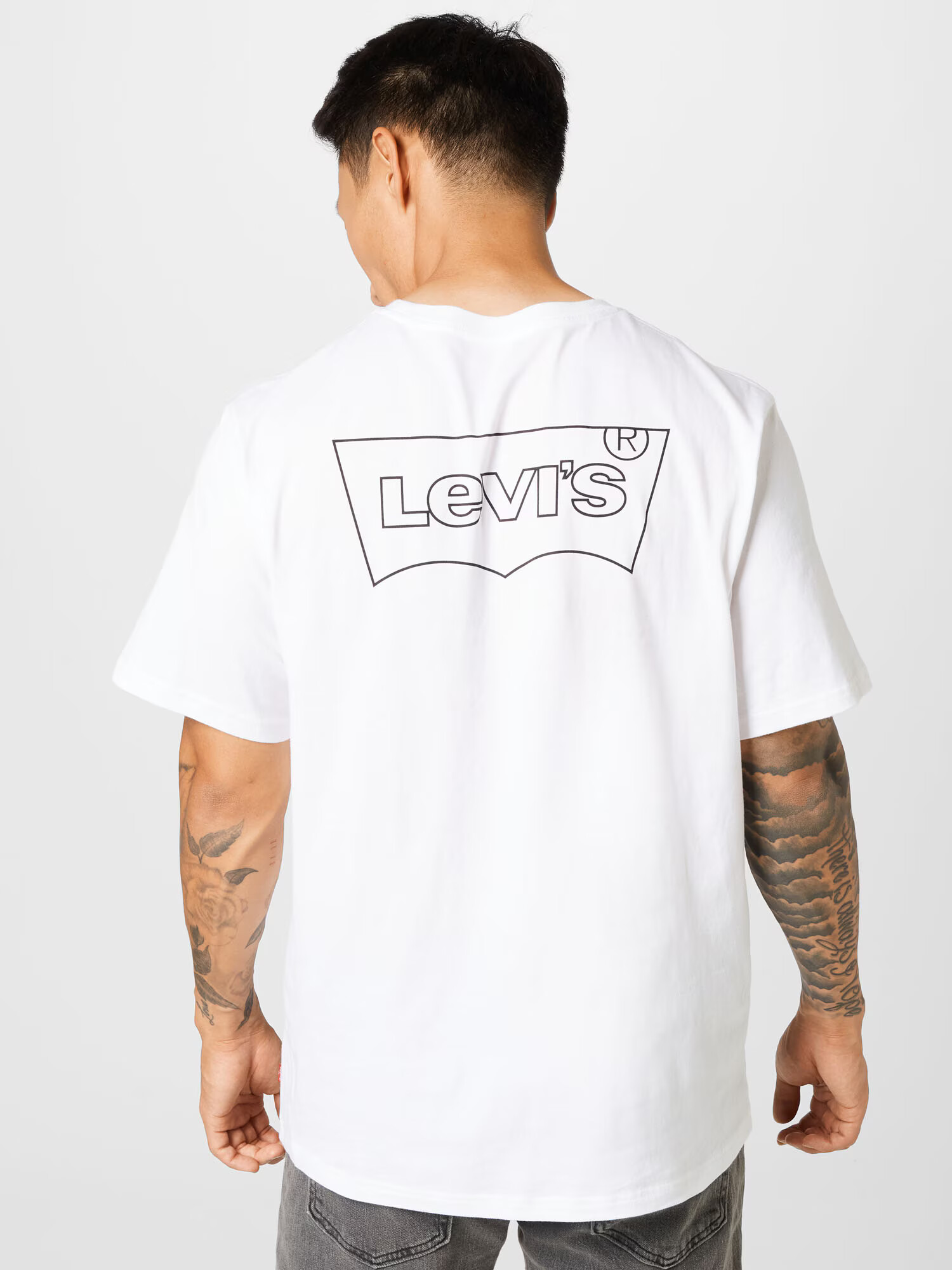 LEVI'S Tricou negru / alb - Pled.ro