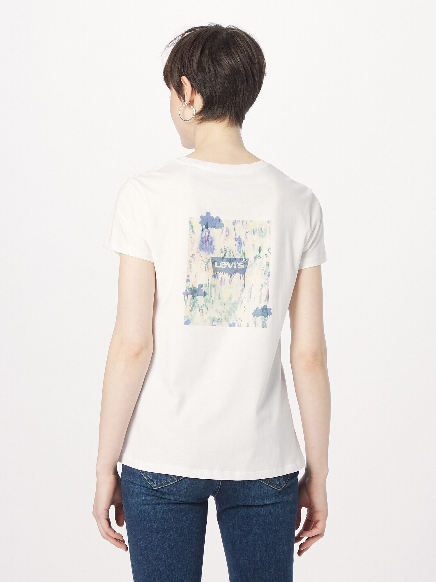 LEVI'S Tricou 'The Perfect' albastru / galben / verde / alb - Pled.ro